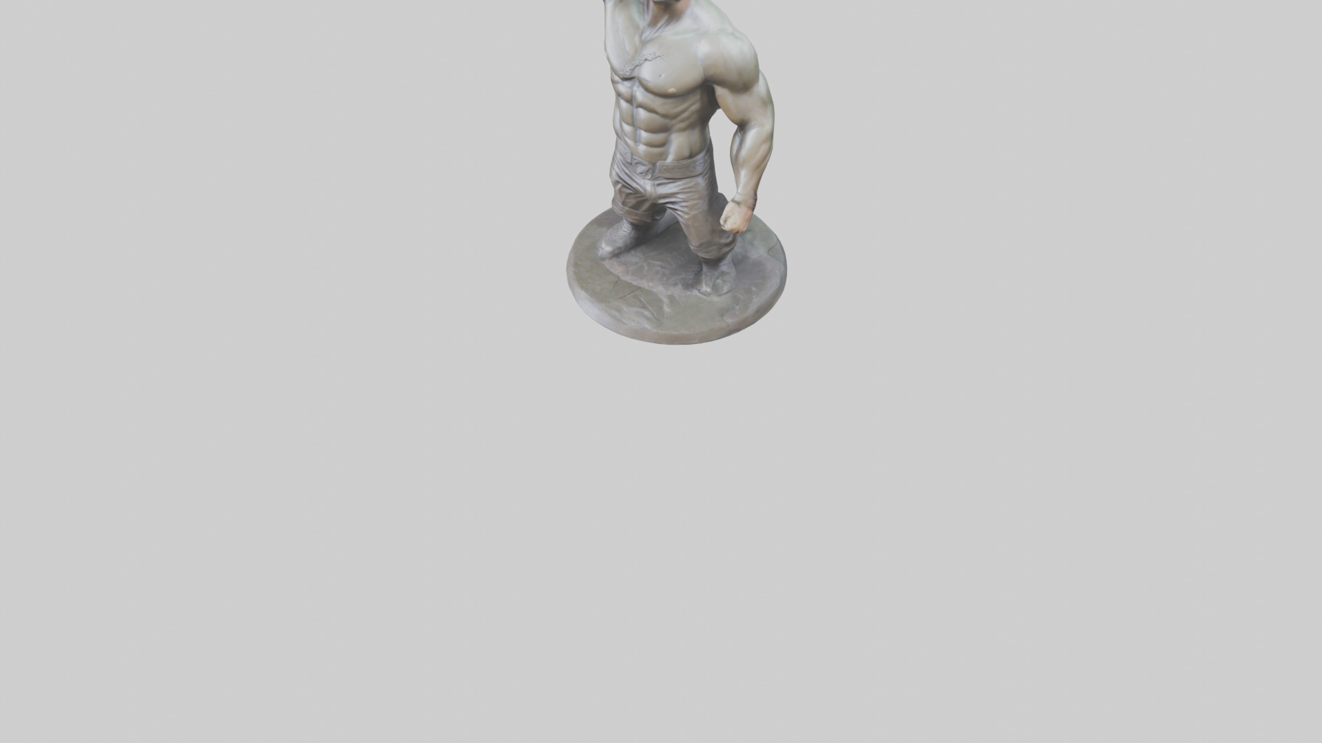 Chris Hemsworth statue model Low-poly 3D model_8