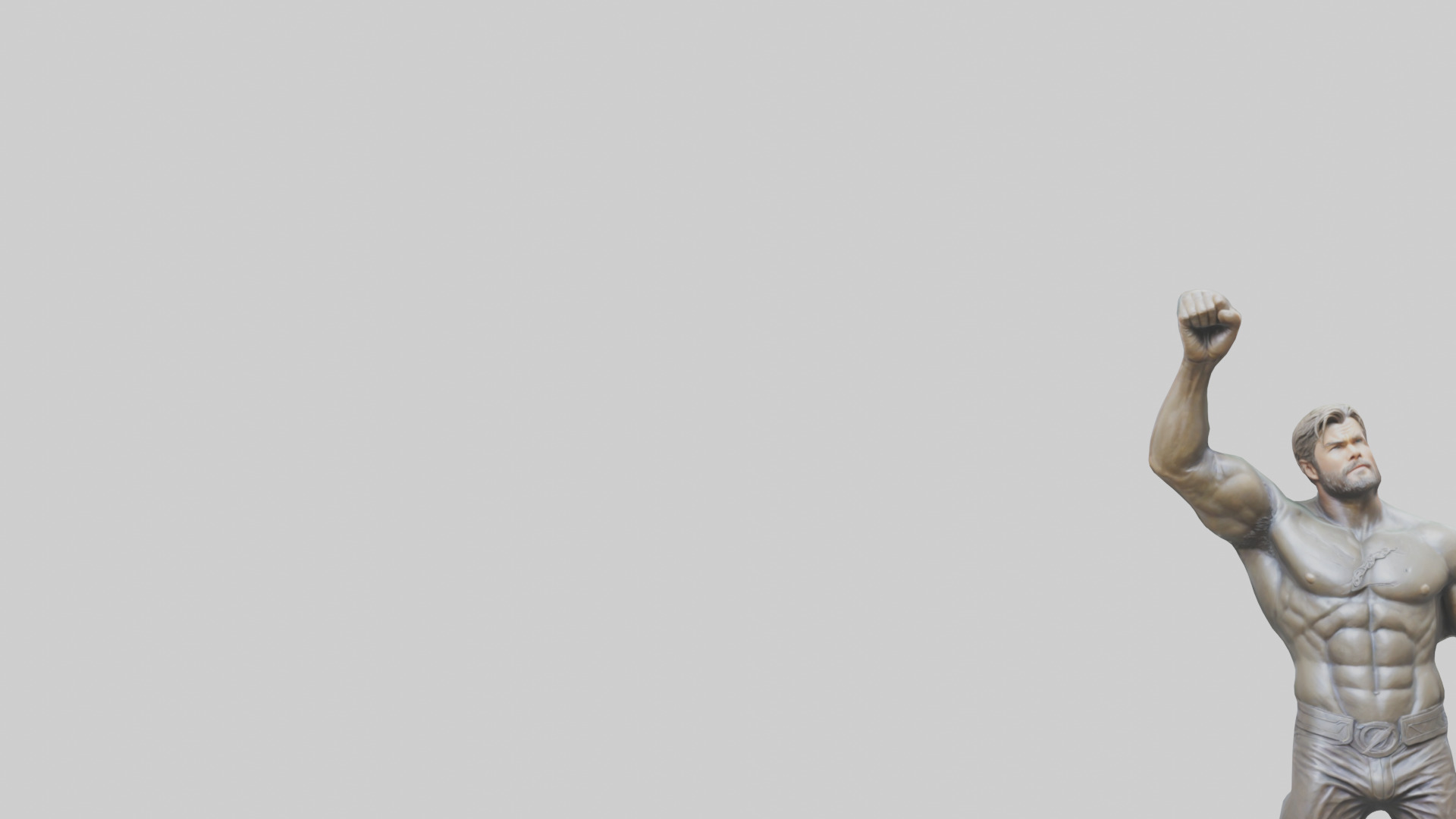 Chris Hemsworth statue model Low-poly 3D model_21