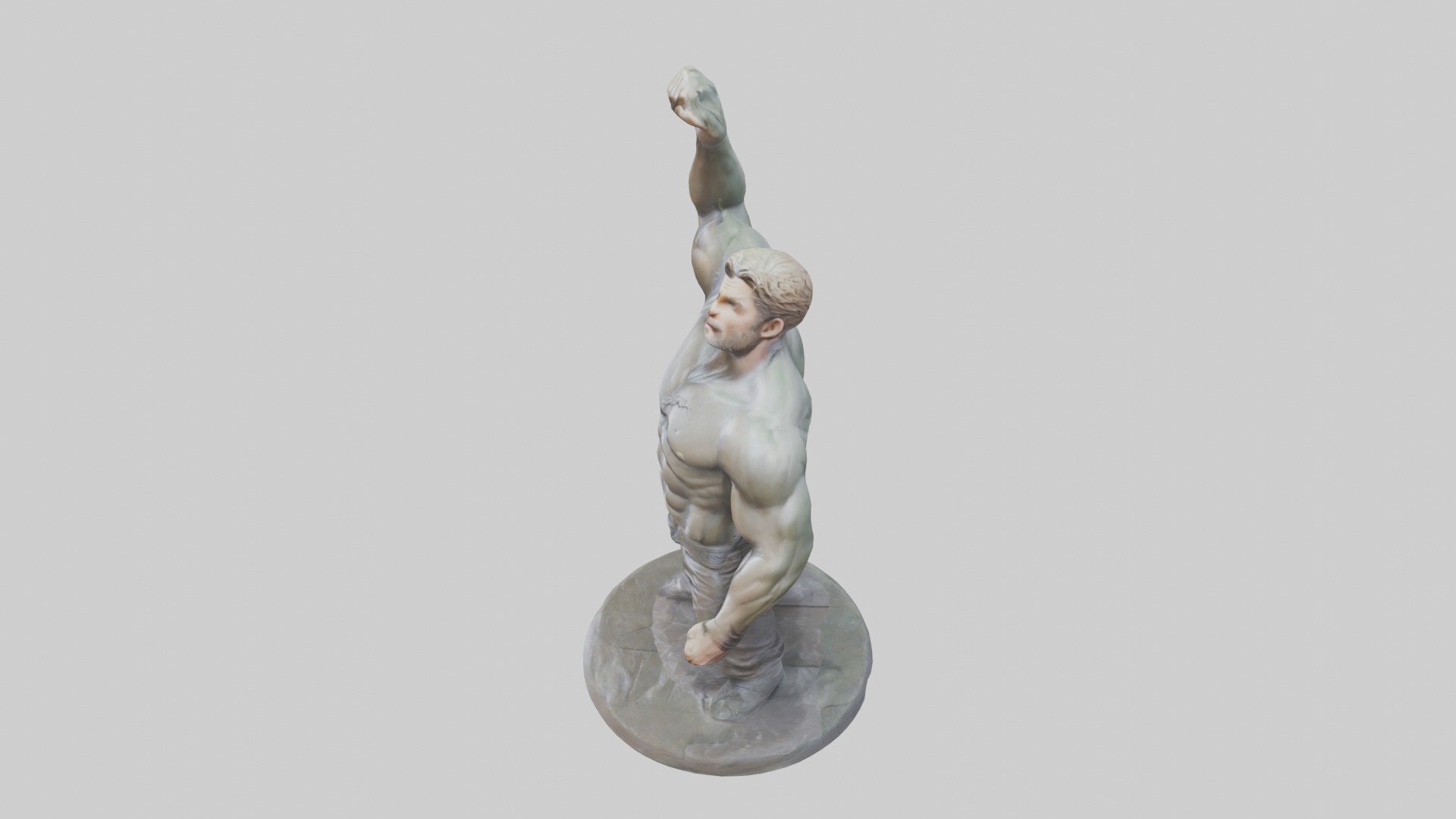 Chris Hemsworth statue model Low-poly 3D model_27