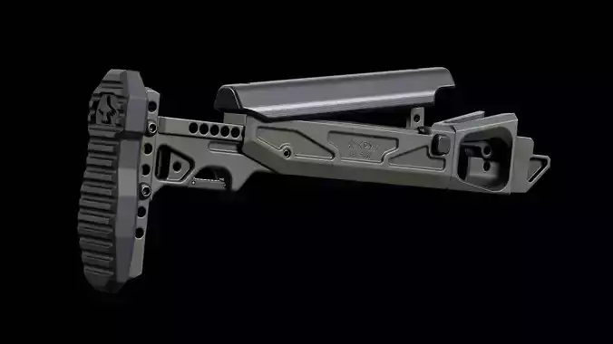 CRC 5002 Telescopic Buttstock KPYK Low-poly 3D model