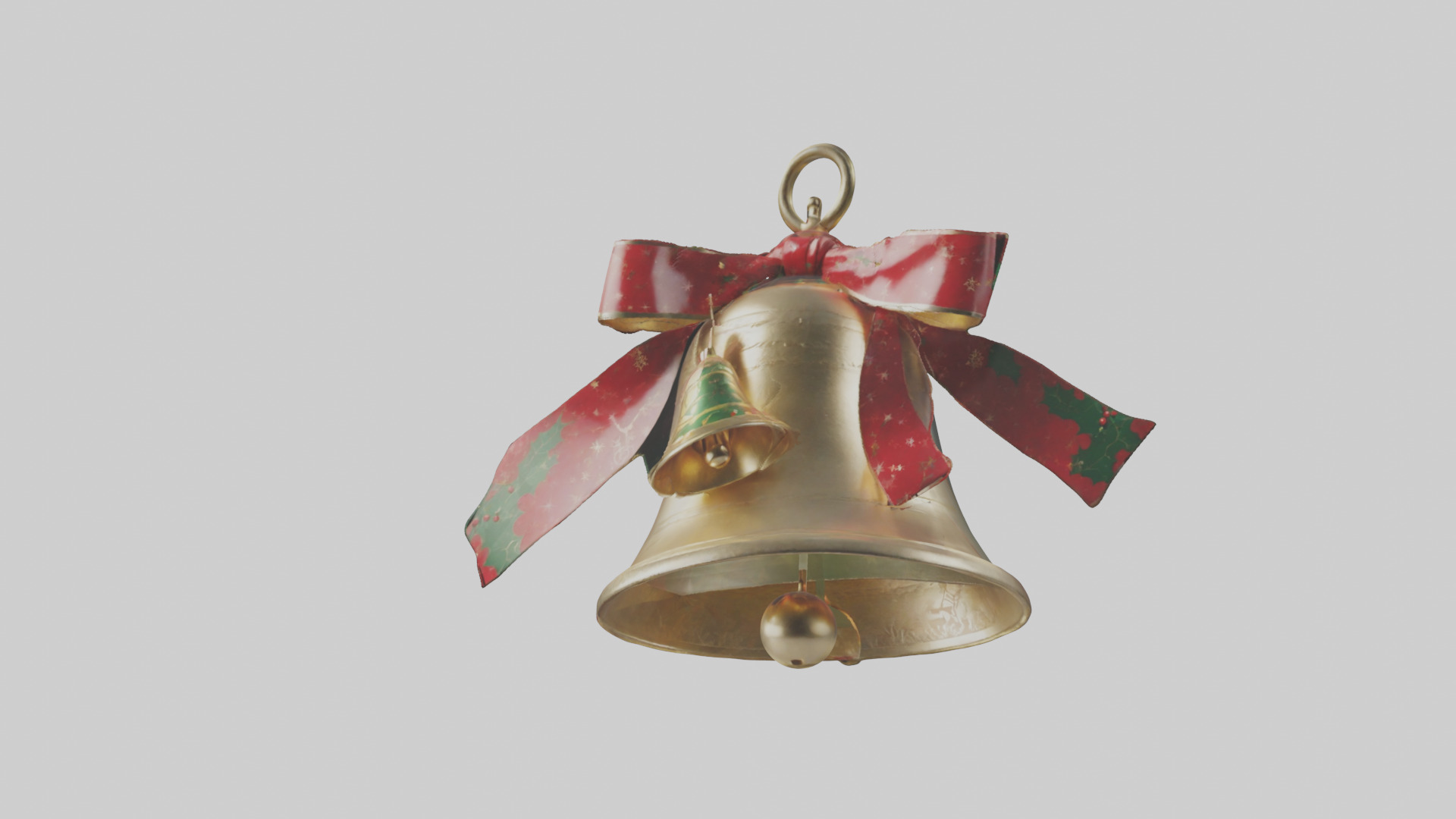 Christmas Bell Model Low-poly 3D model_15