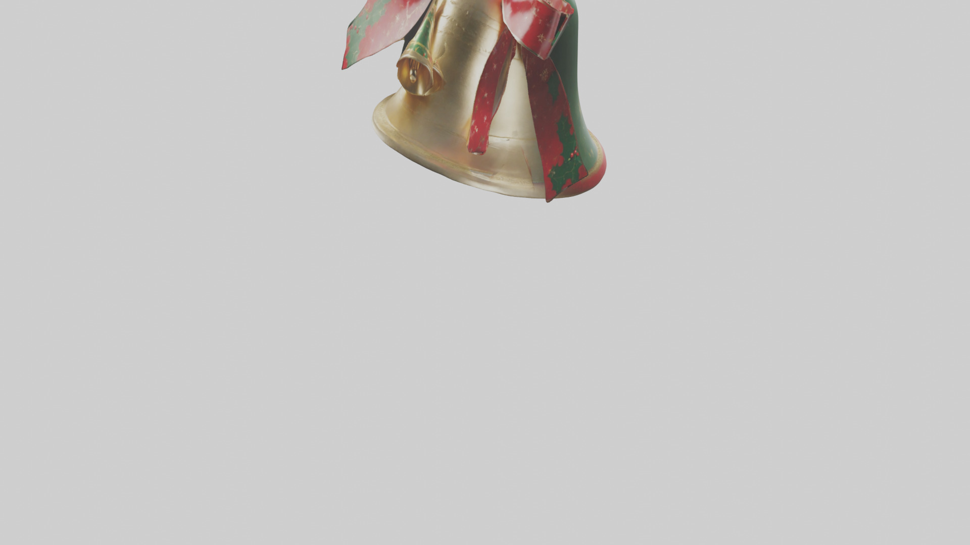 Christmas Bell Model Low-poly 3D model_7
