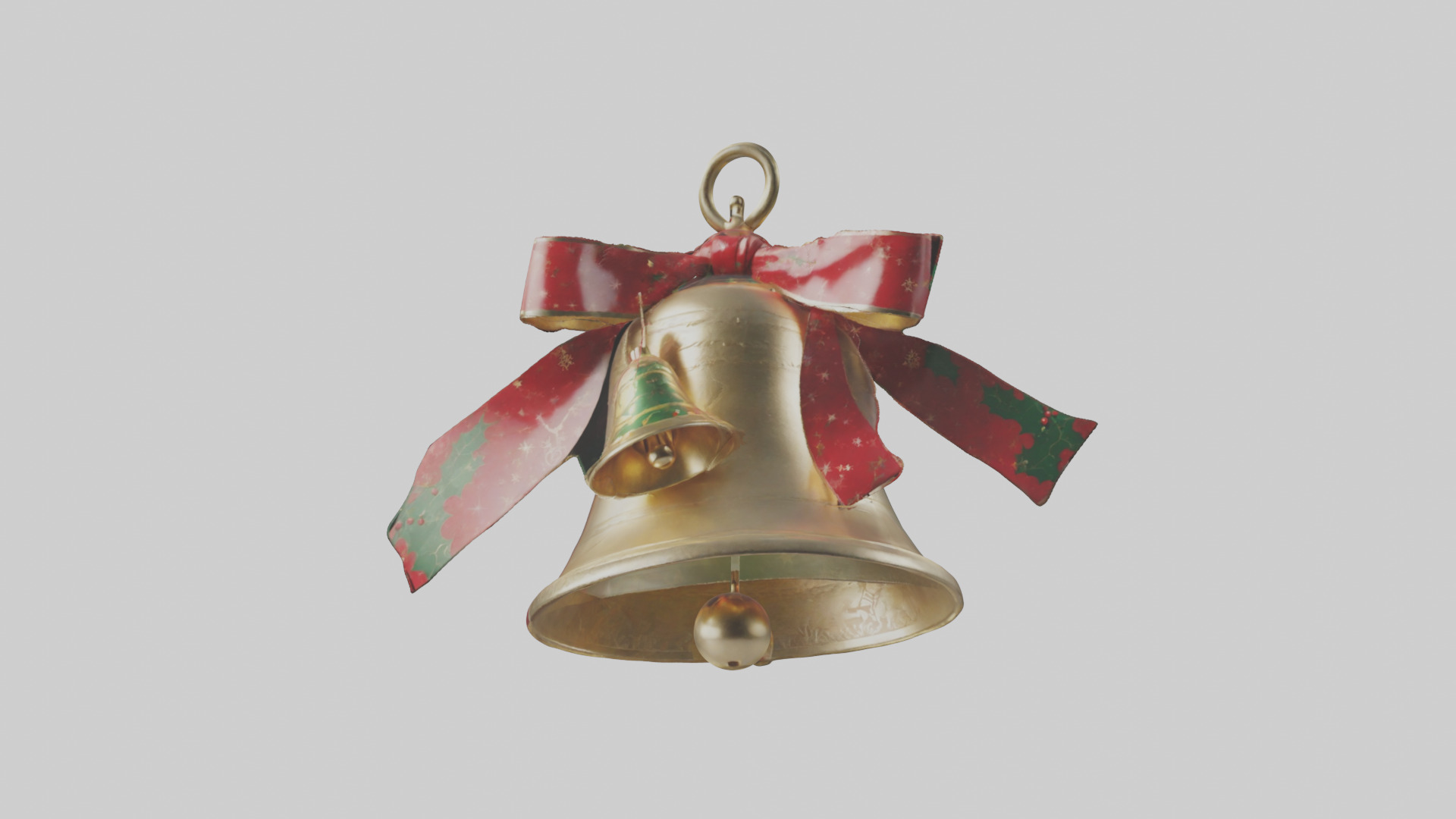 Christmas Bell Model Low-poly 3D model_11