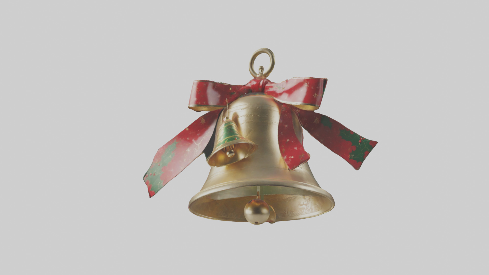 Christmas Bell Model Low-poly 3D model_14