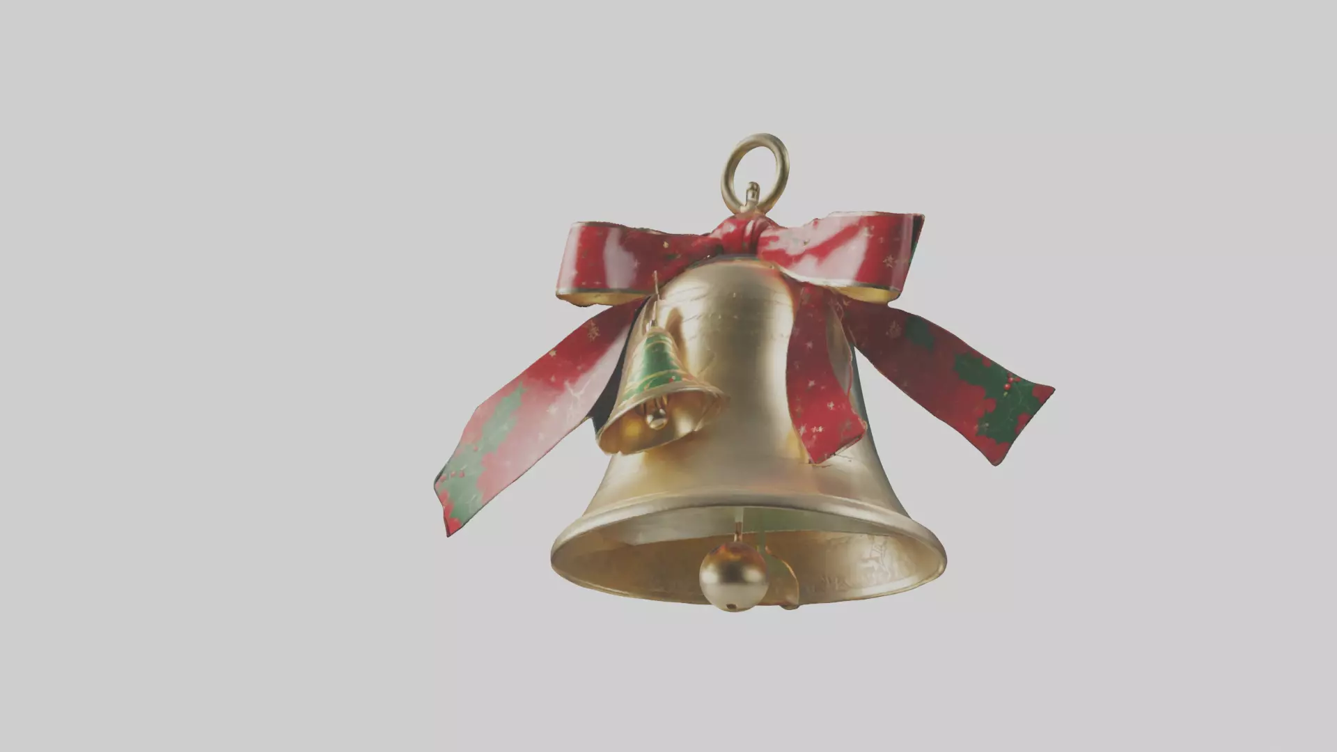 Christmas Bell Model Low-poly 3D model_0