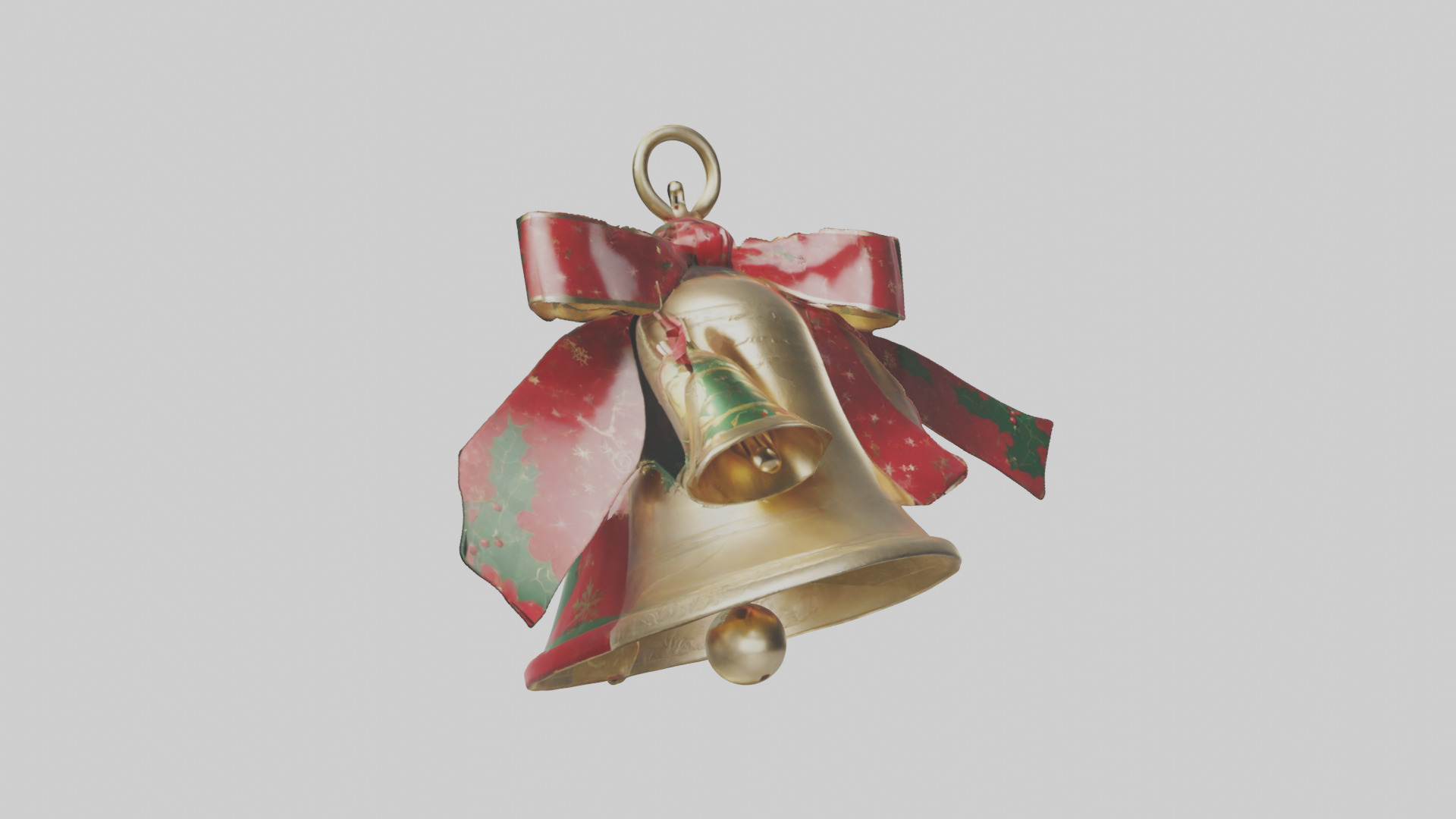 Christmas Bell Model Low-poly 3D model_16