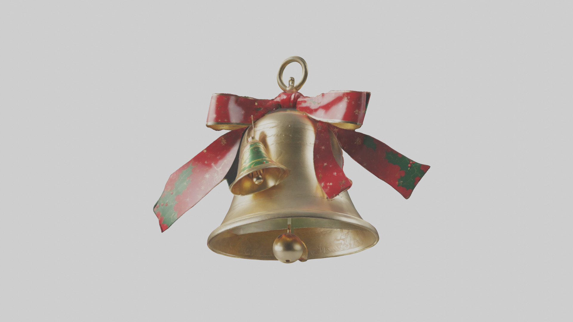 Christmas Bell Model Low-poly 3D model_1