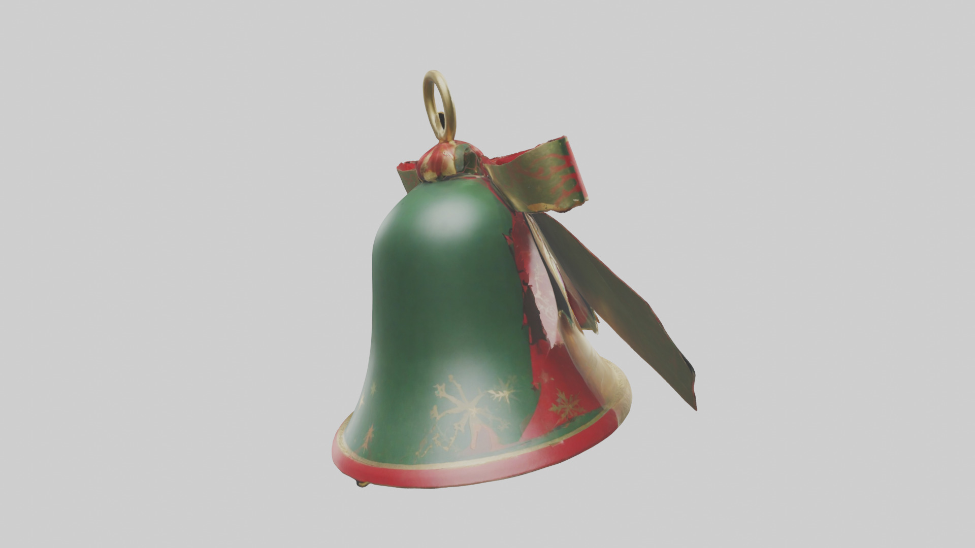 Christmas Bell Model Low-poly 3D model_4