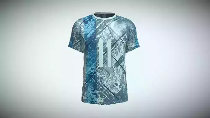 Soccer Football Jersey Player-11 V2 In Low Poly