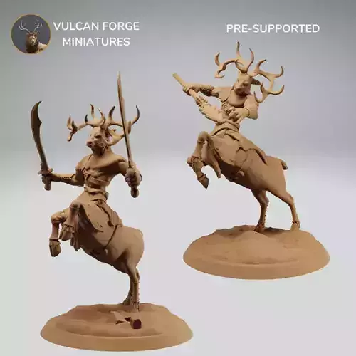 Deer Centaur with swords and spear bundle - Pre supported