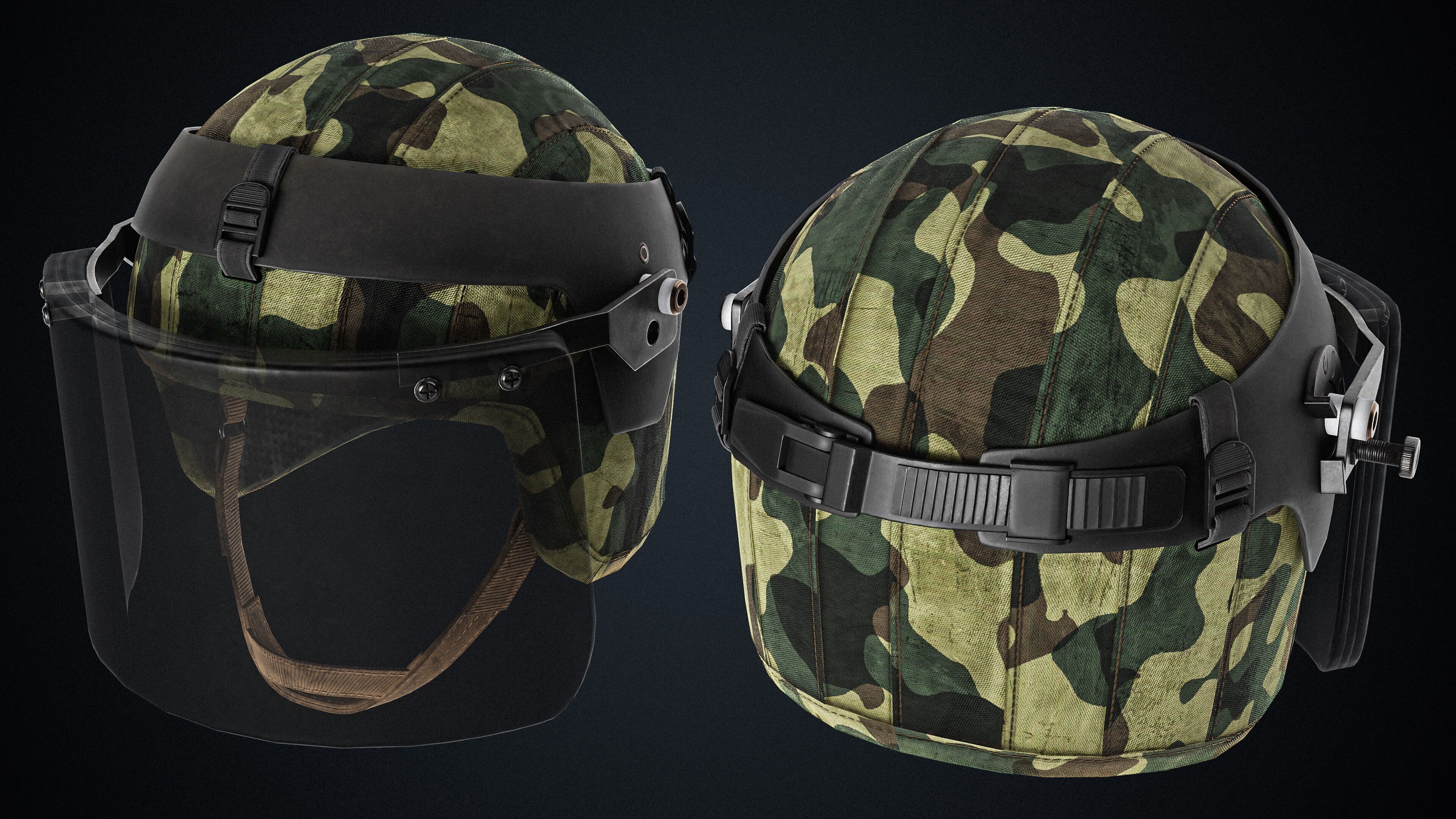 Kiver-M Helmet Low-poly 3D model_2