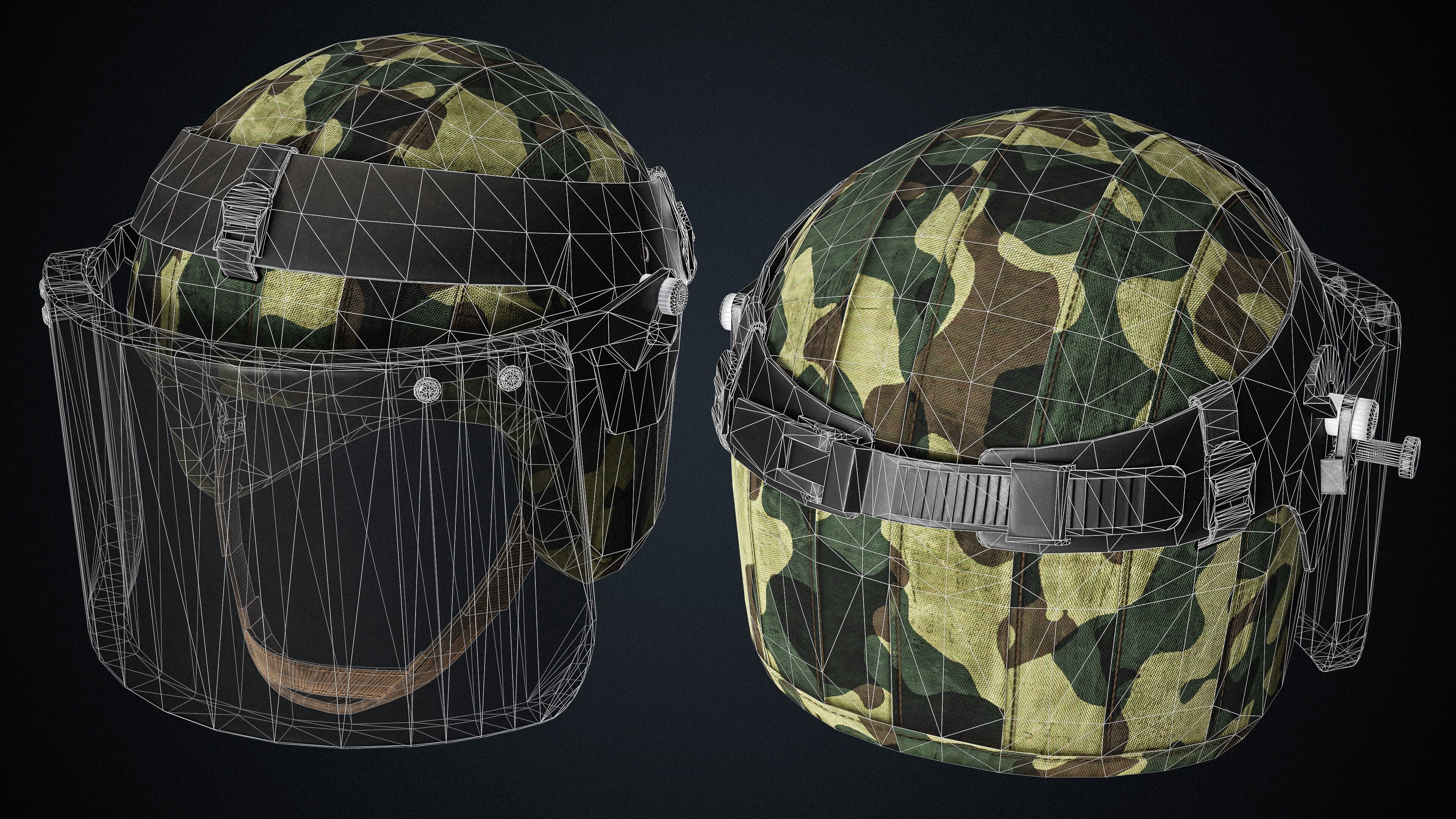 Kiver-M Helmet Low-poly 3D model_3