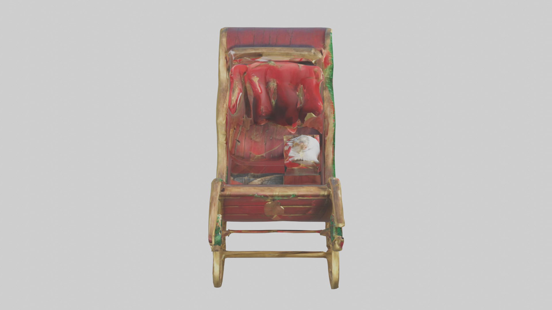 Christmas Sleigh model Low-poly 3D model_28