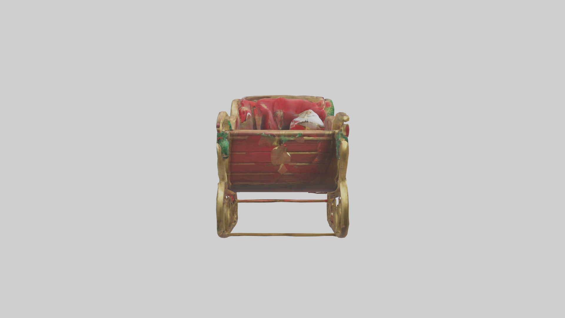 Christmas Sleigh model Low-poly 3D model_23