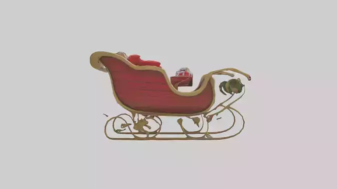 Christmas Sleigh model Low-poly 3D model Christmas Sleigh model Low-poly 3D model
