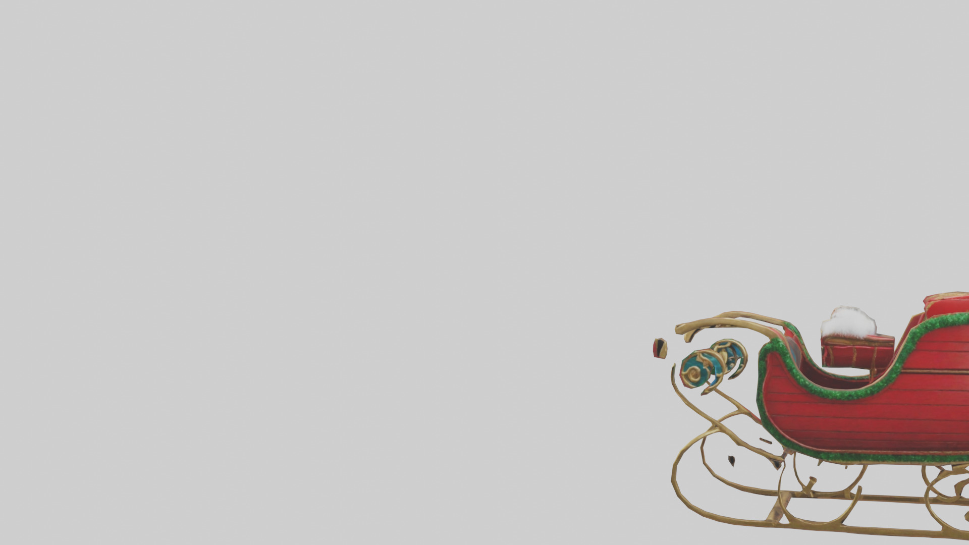 Christmas Sleigh model Low-poly 3D model_21