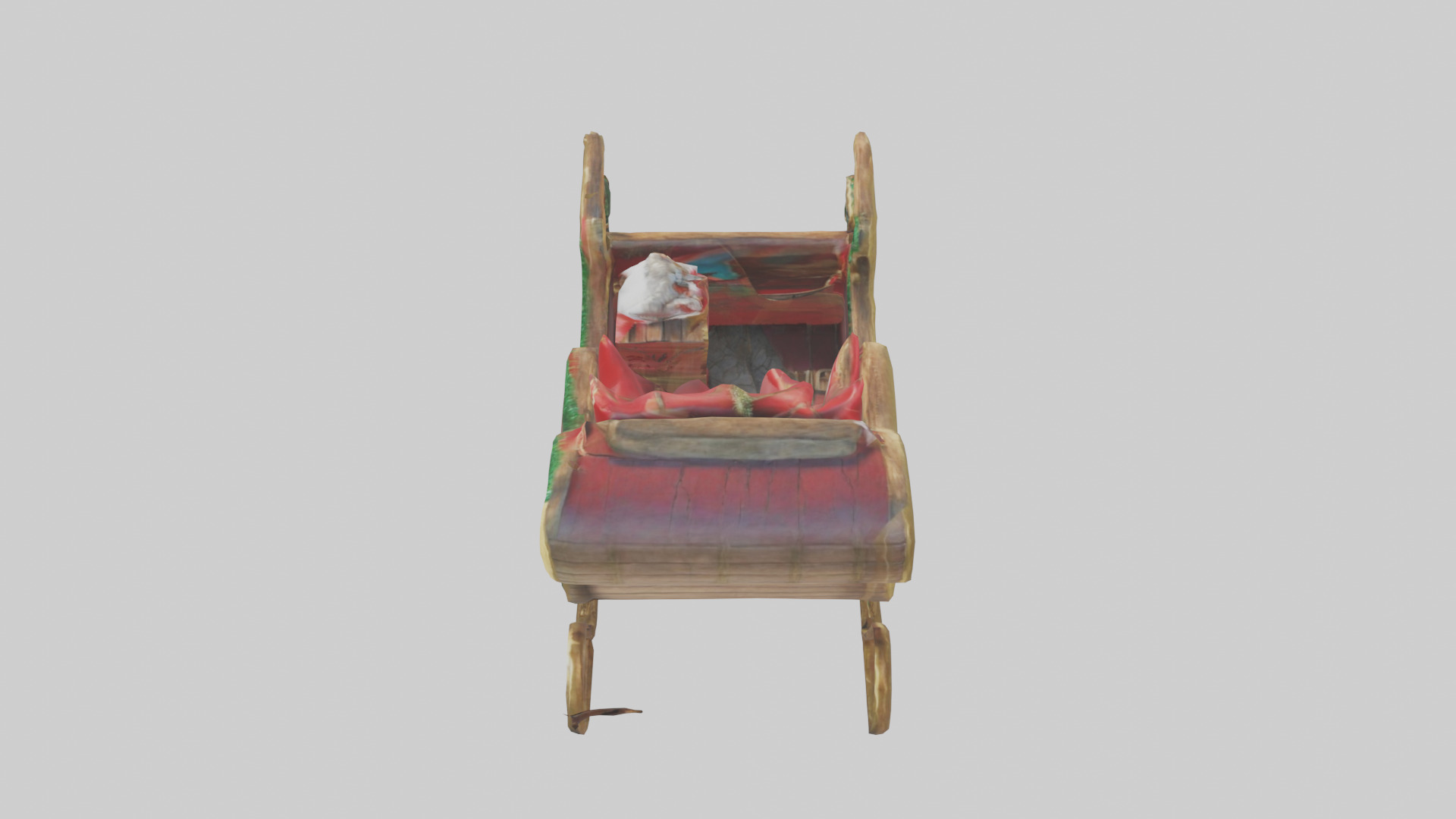 Christmas Sleigh model Low-poly 3D model_27