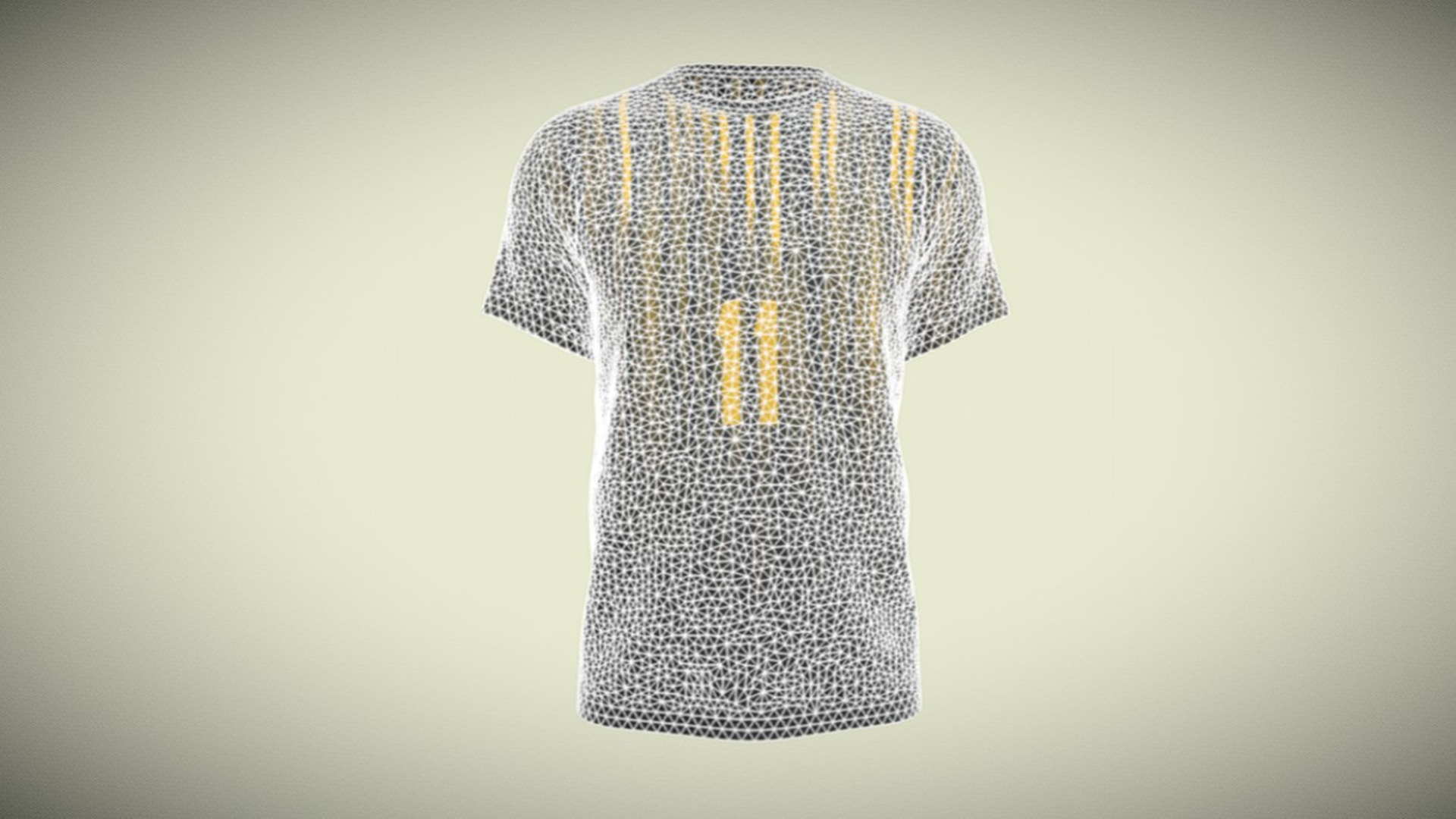 Soccer Football Jersey Player-11 In Low Poly Low-poly 3D model_1