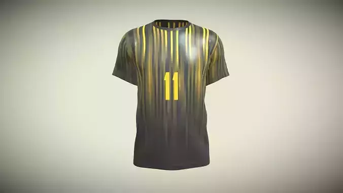 Soccer Football Jersey Player-11 In Low Poly