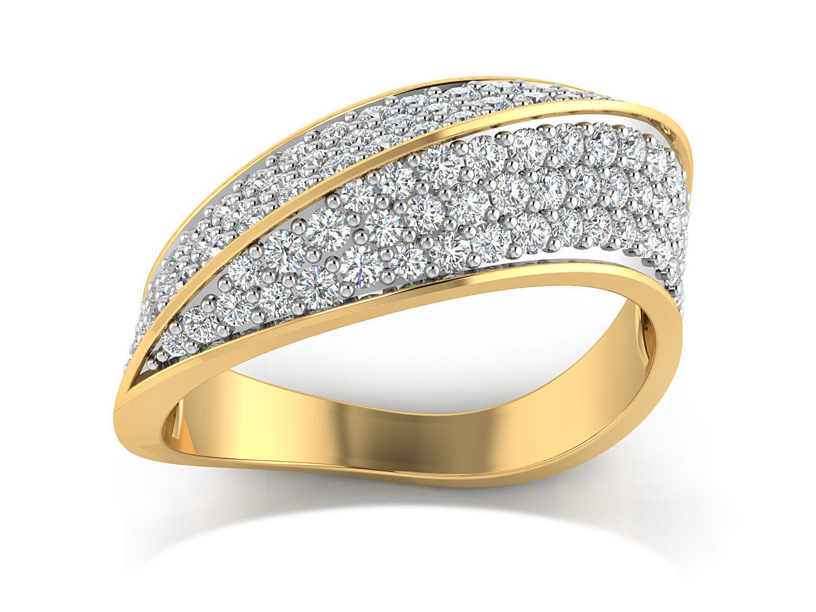 Ring diamond  3D print model_1