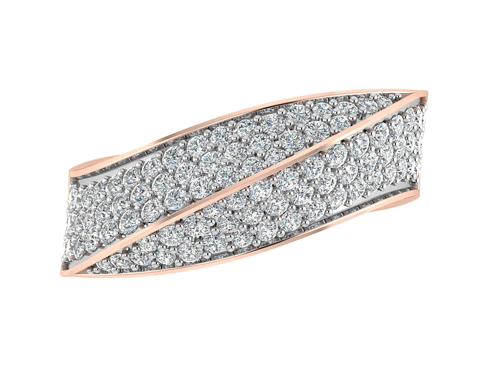 Ring diamond  3D print model_6