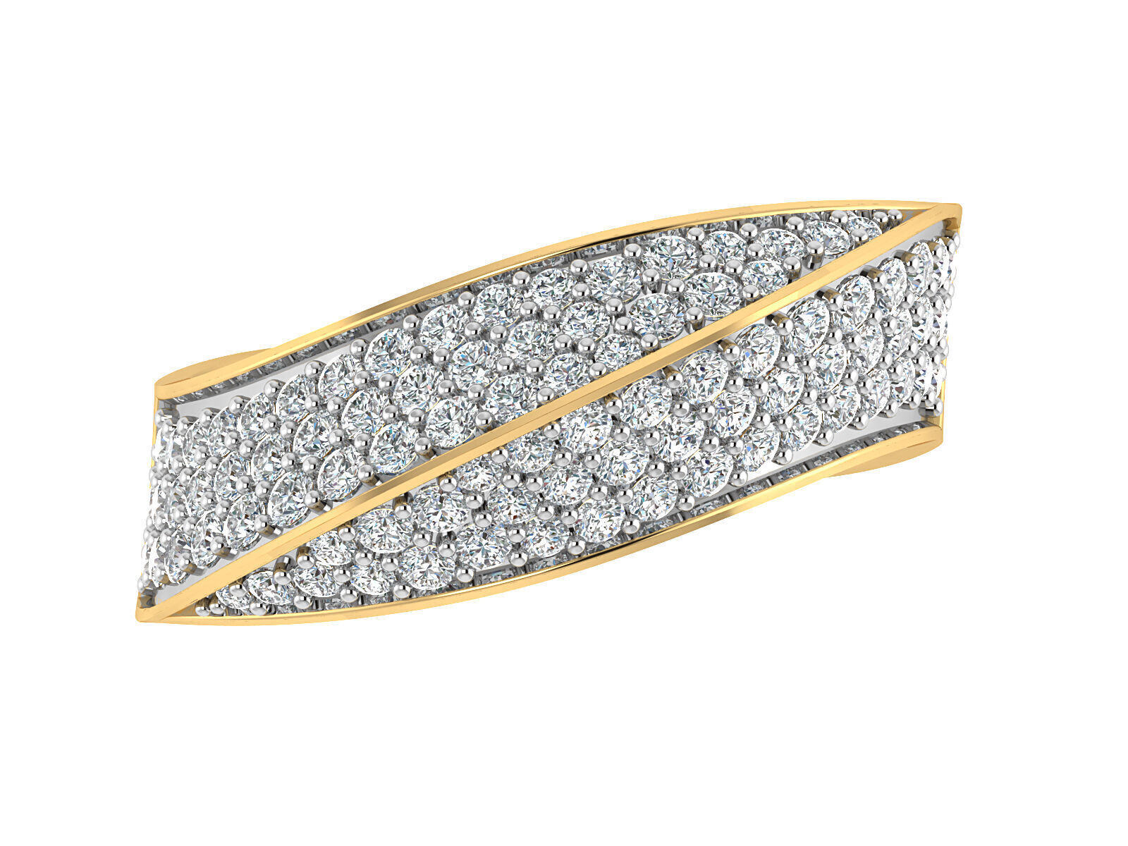 Ring diamond  3D print model_7