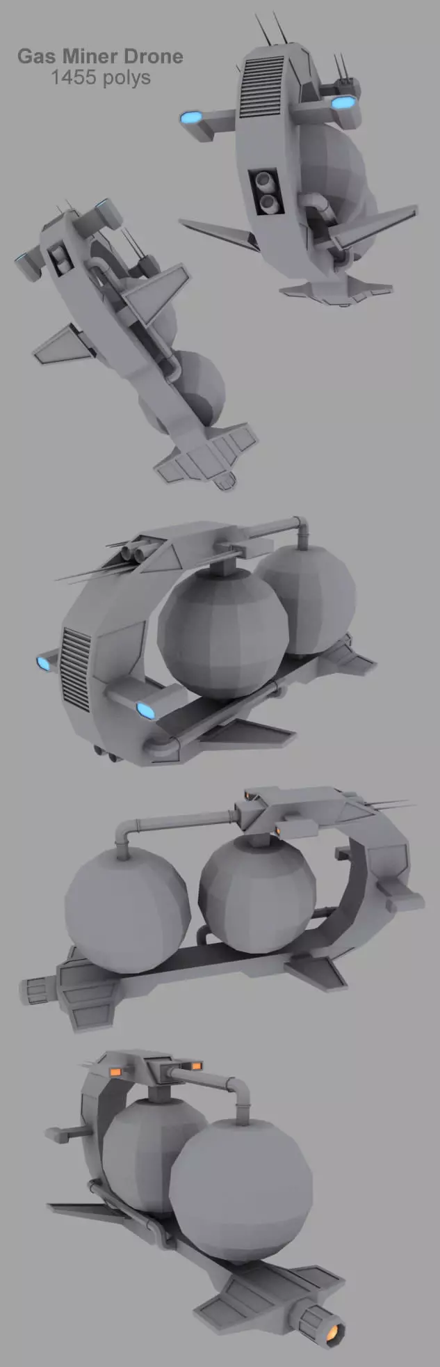 Gas Miner drone Free 3D model