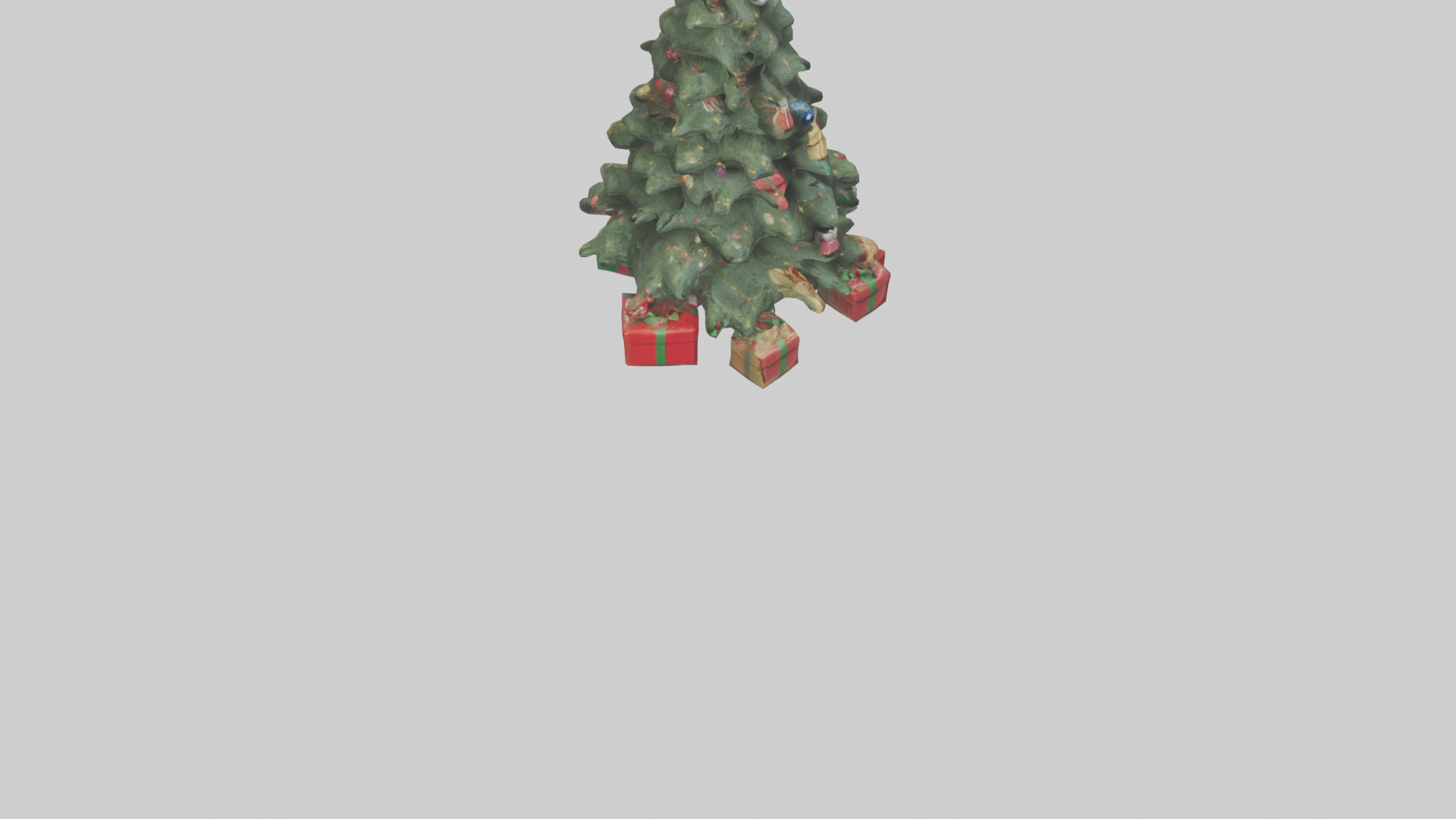 Christmas Tree with Presents model Low-poly 3D model_6