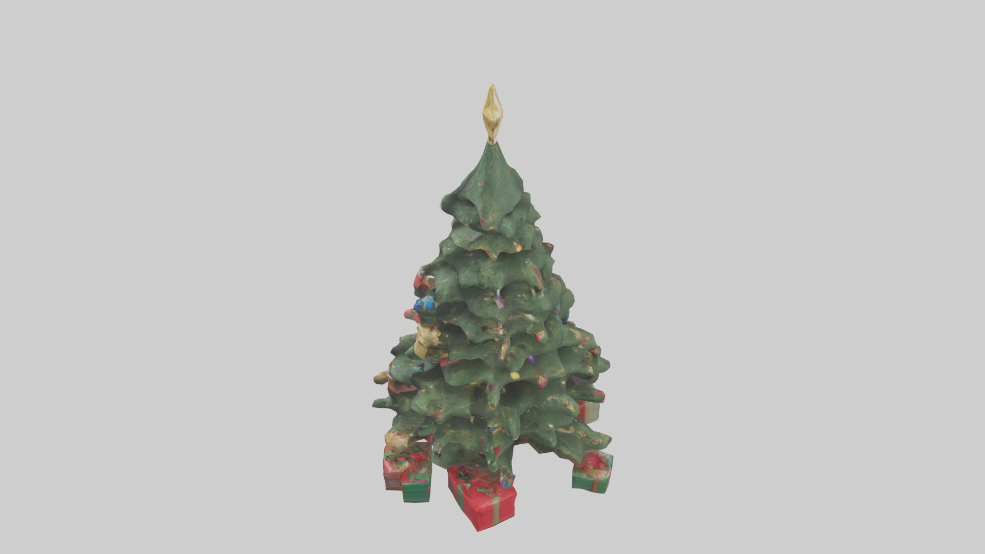 Christmas Tree with Presents model Low-poly 3D model_27