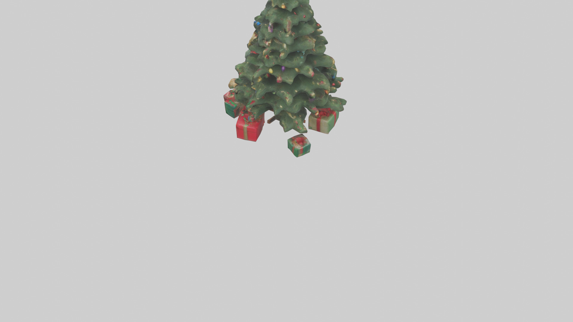 Christmas Tree with Presents model Low-poly 3D model_3