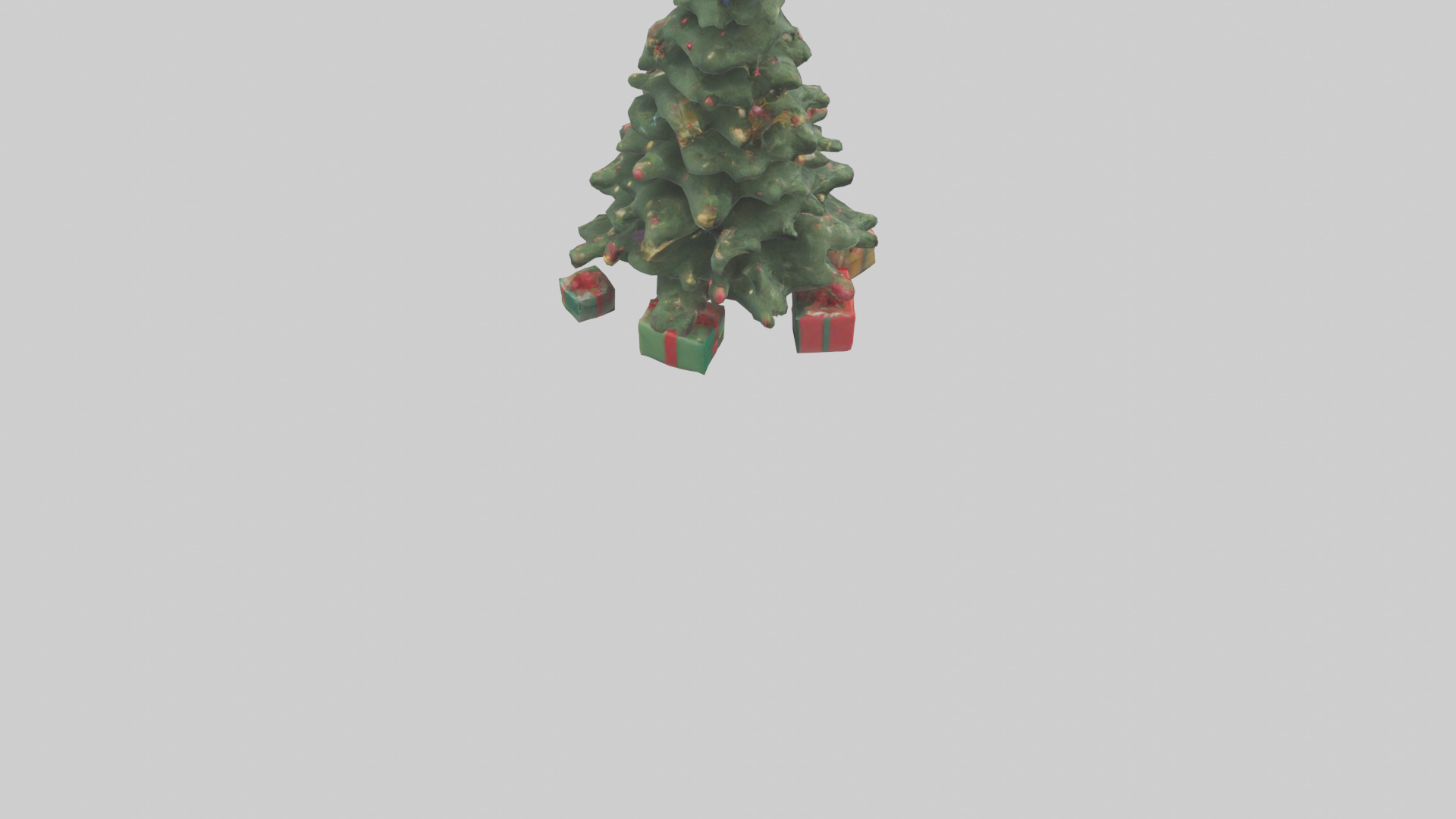 Christmas Tree with Presents model Low-poly 3D model_4
