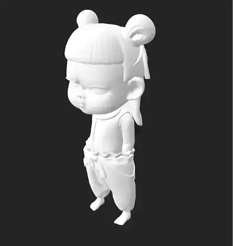 Childhood Nezha with Hands in Pockets 