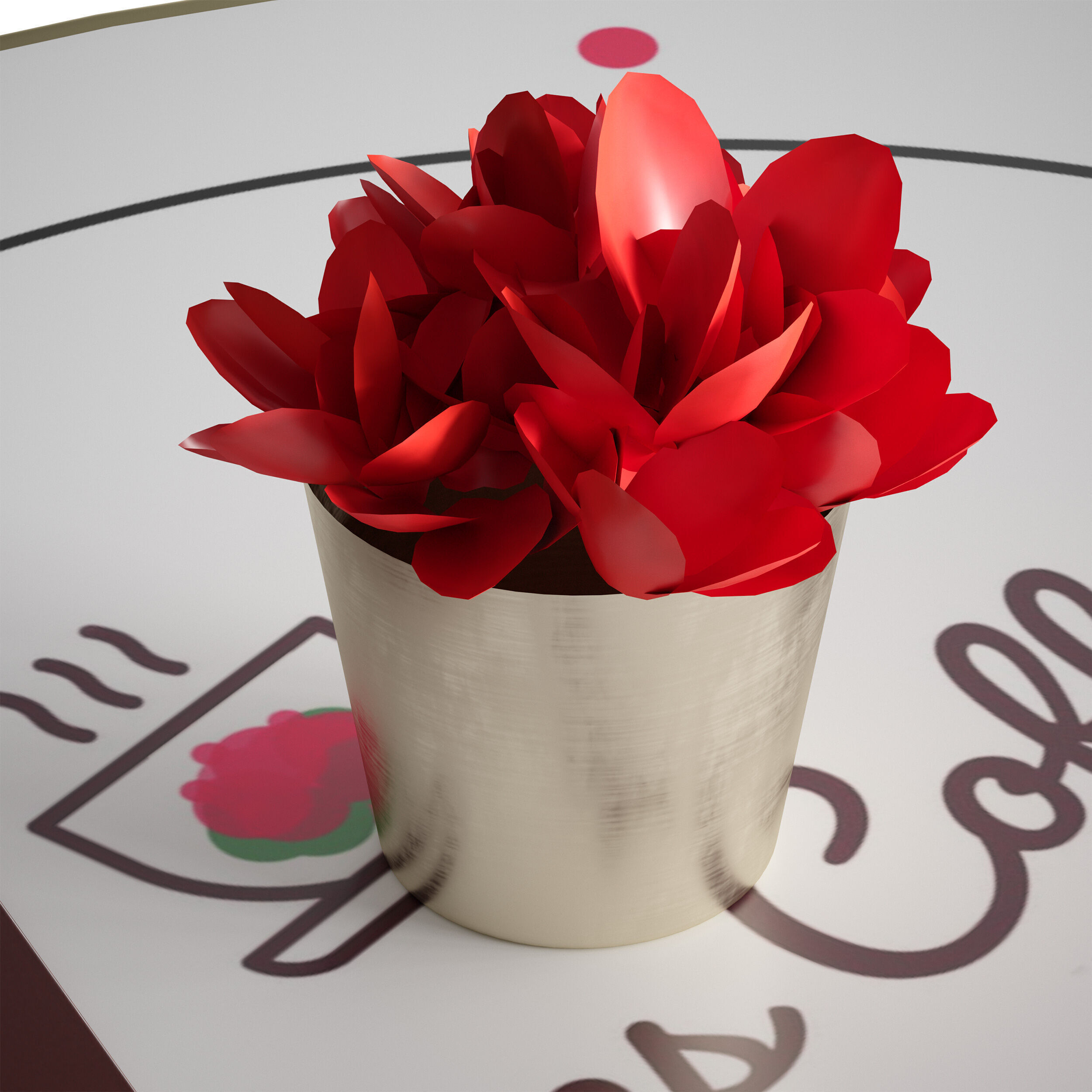 Outdoor furniture for a summer cafe cafe table and wicker chairs 3D model_13