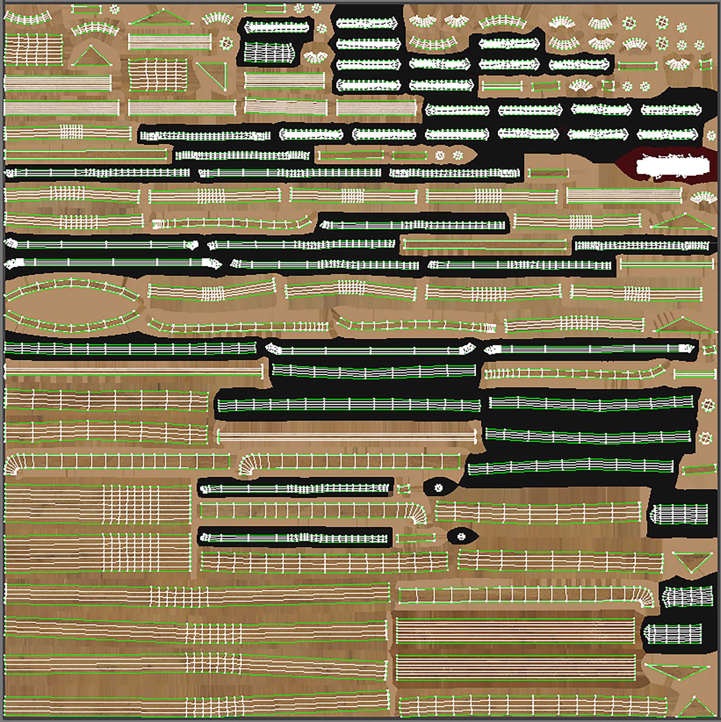 Outdoor furniture for a summer cafe cafe table and wicker chairs 3D model_17