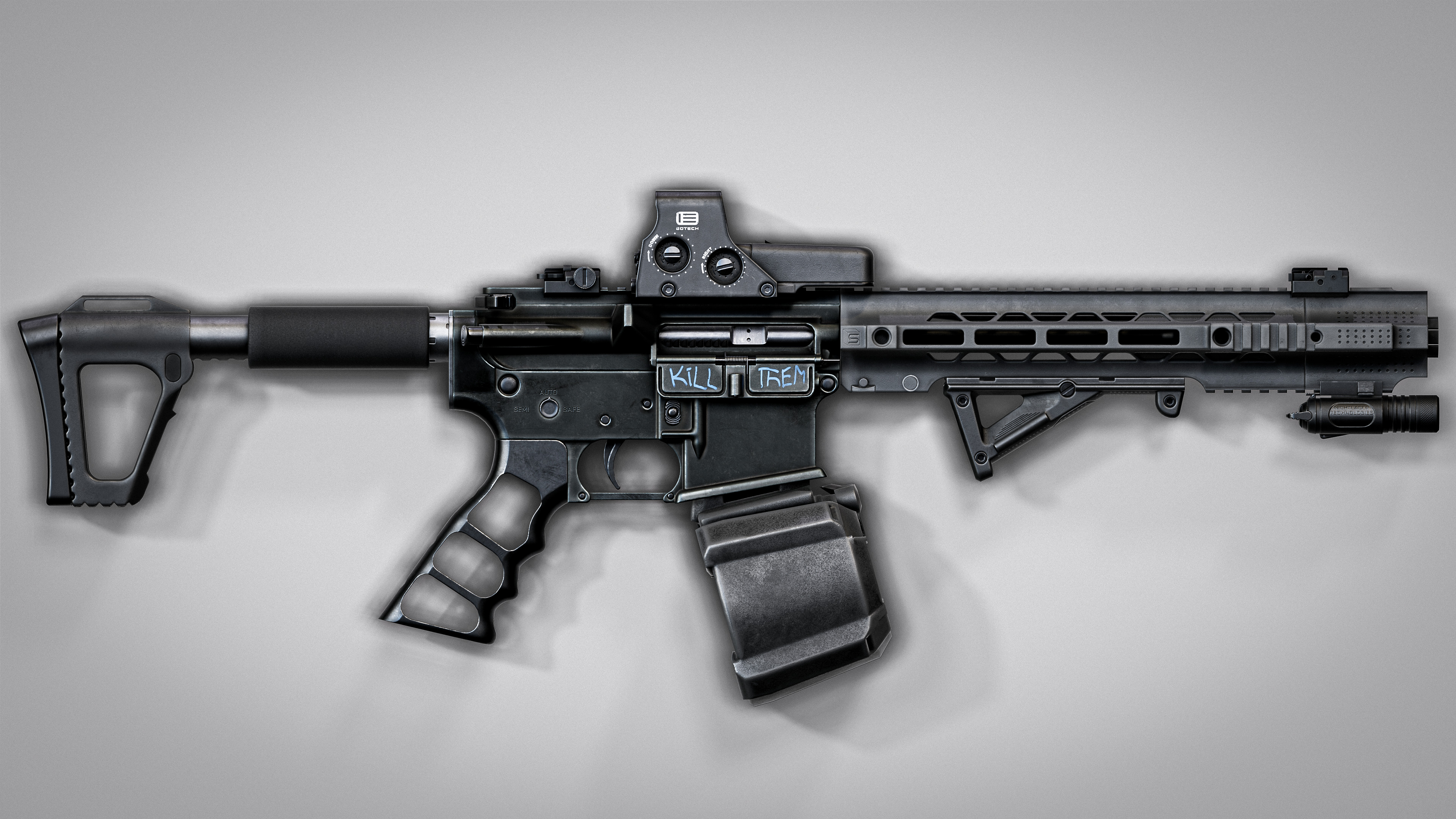 AR-15 CUSTOM Low-poly 3D model_2
