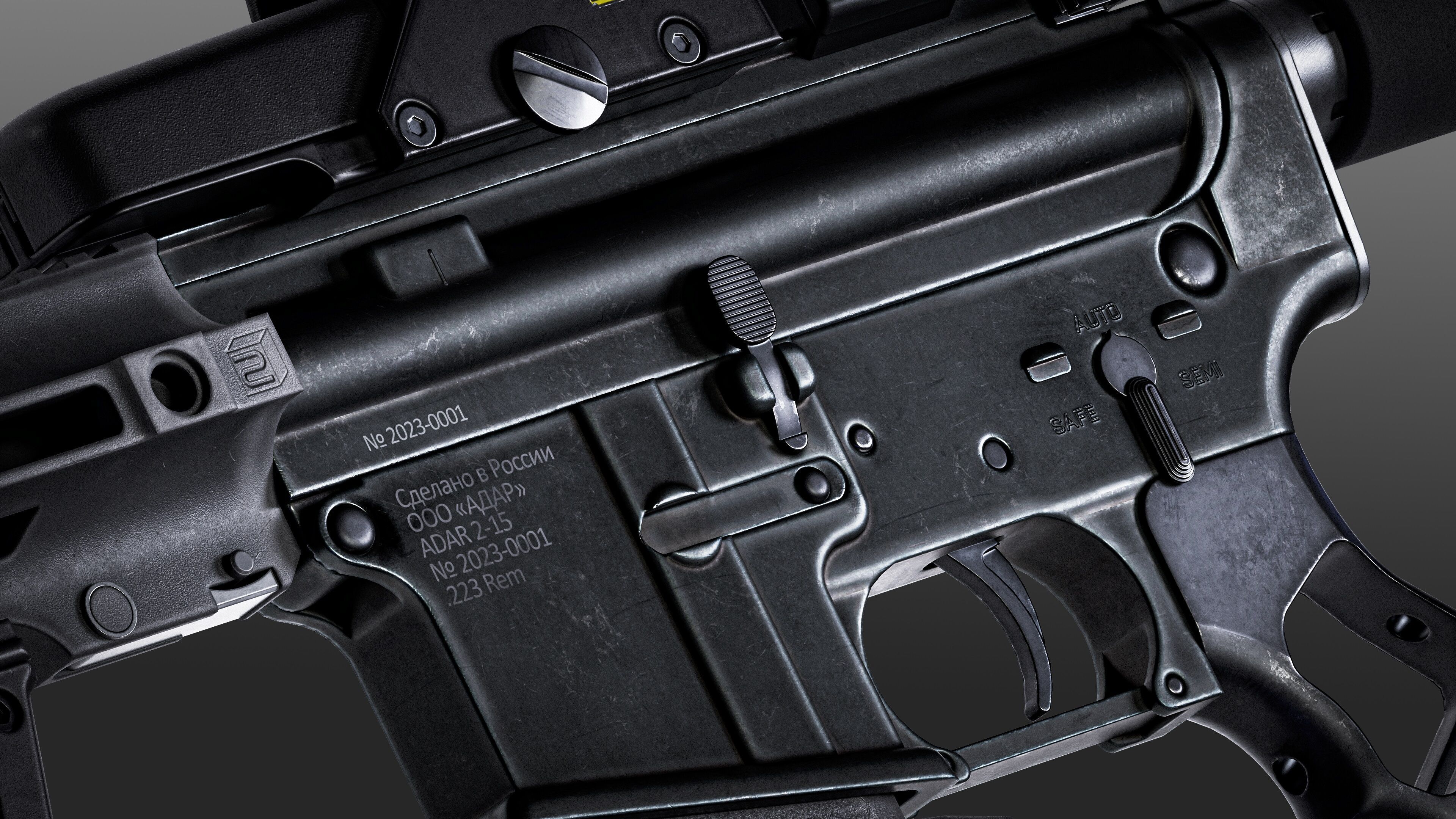 AR-15 CUSTOM Low-poly 3D model_5