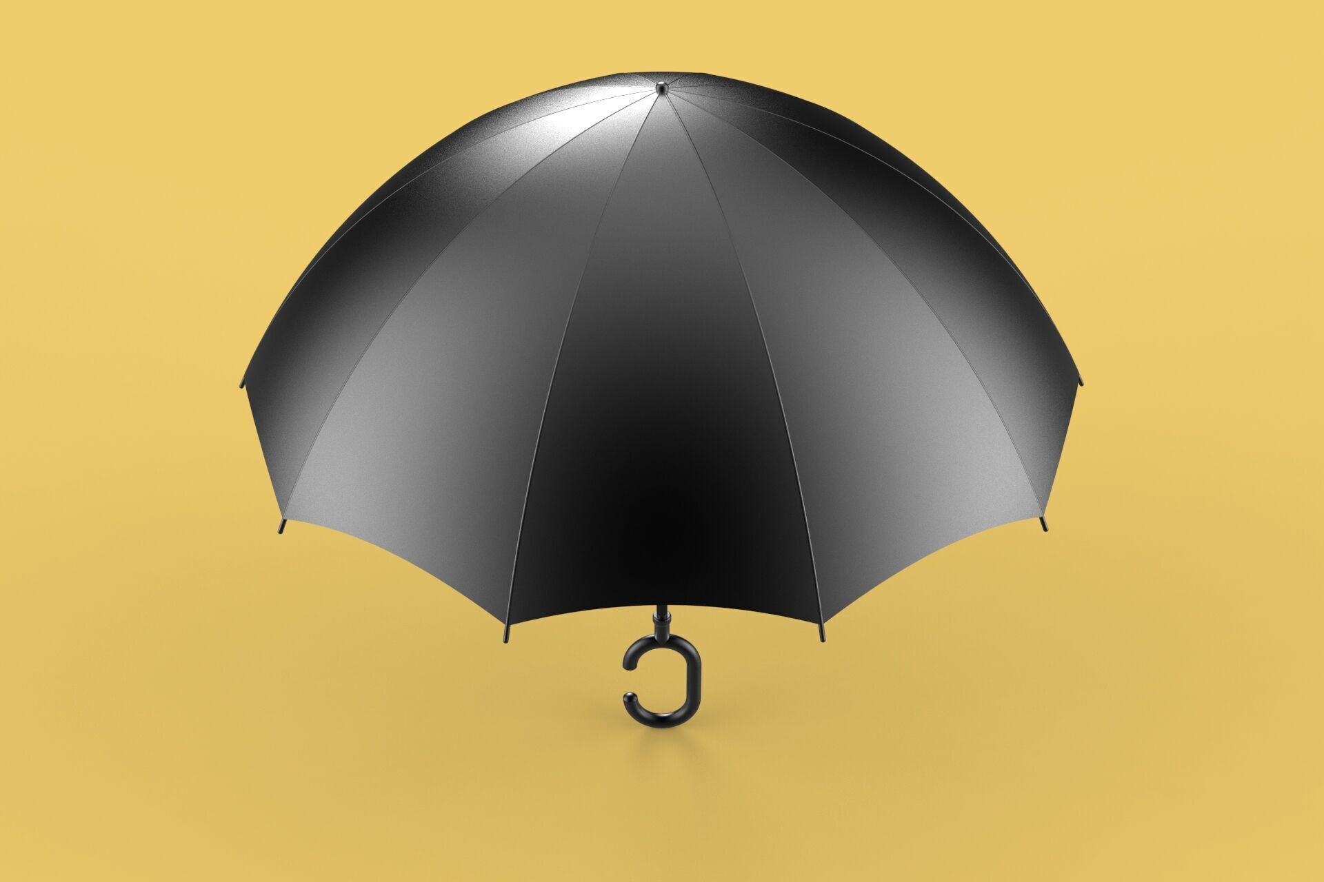 C SHAPE HANDLE STICK INVERTED REVERSE UMBRELLA AUTO FOLDABLE 3D model_4