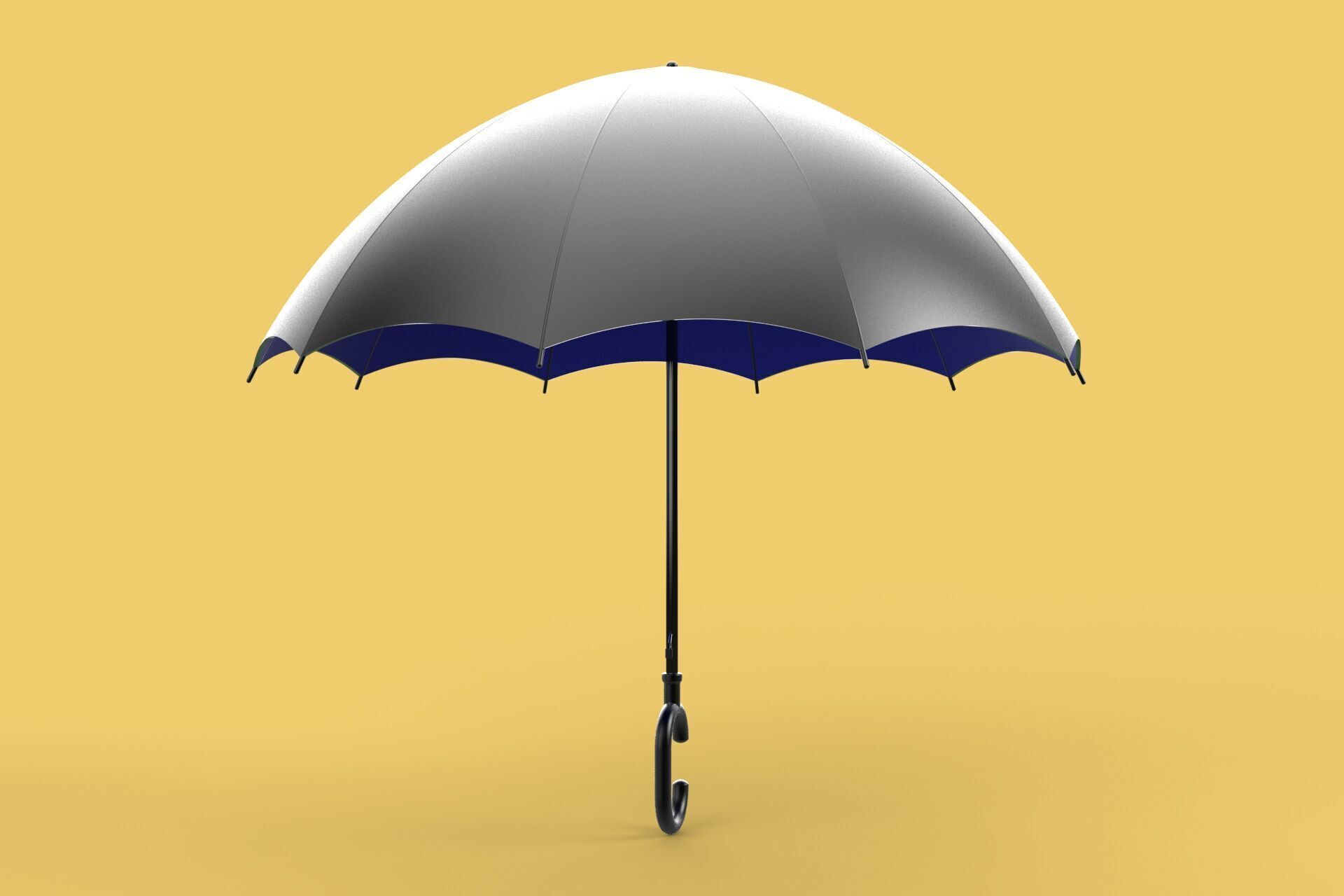 C SHAPE HANDLE STICK INVERTED REVERSE UMBRELLA AUTO FOLDABLE 3D model_21