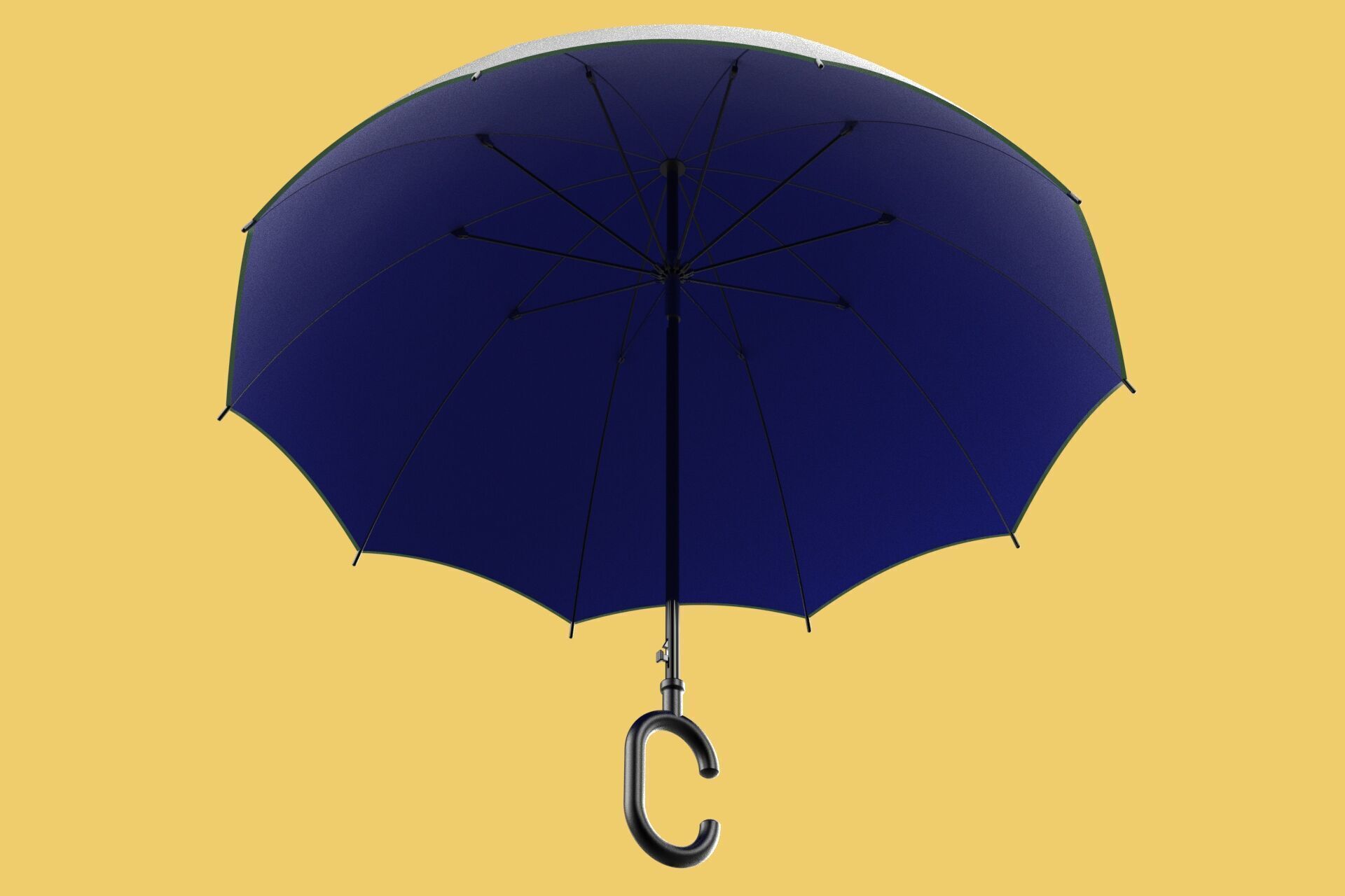 C SHAPE HANDLE STICK INVERTED REVERSE UMBRELLA AUTO FOLDABLE 3D model_16