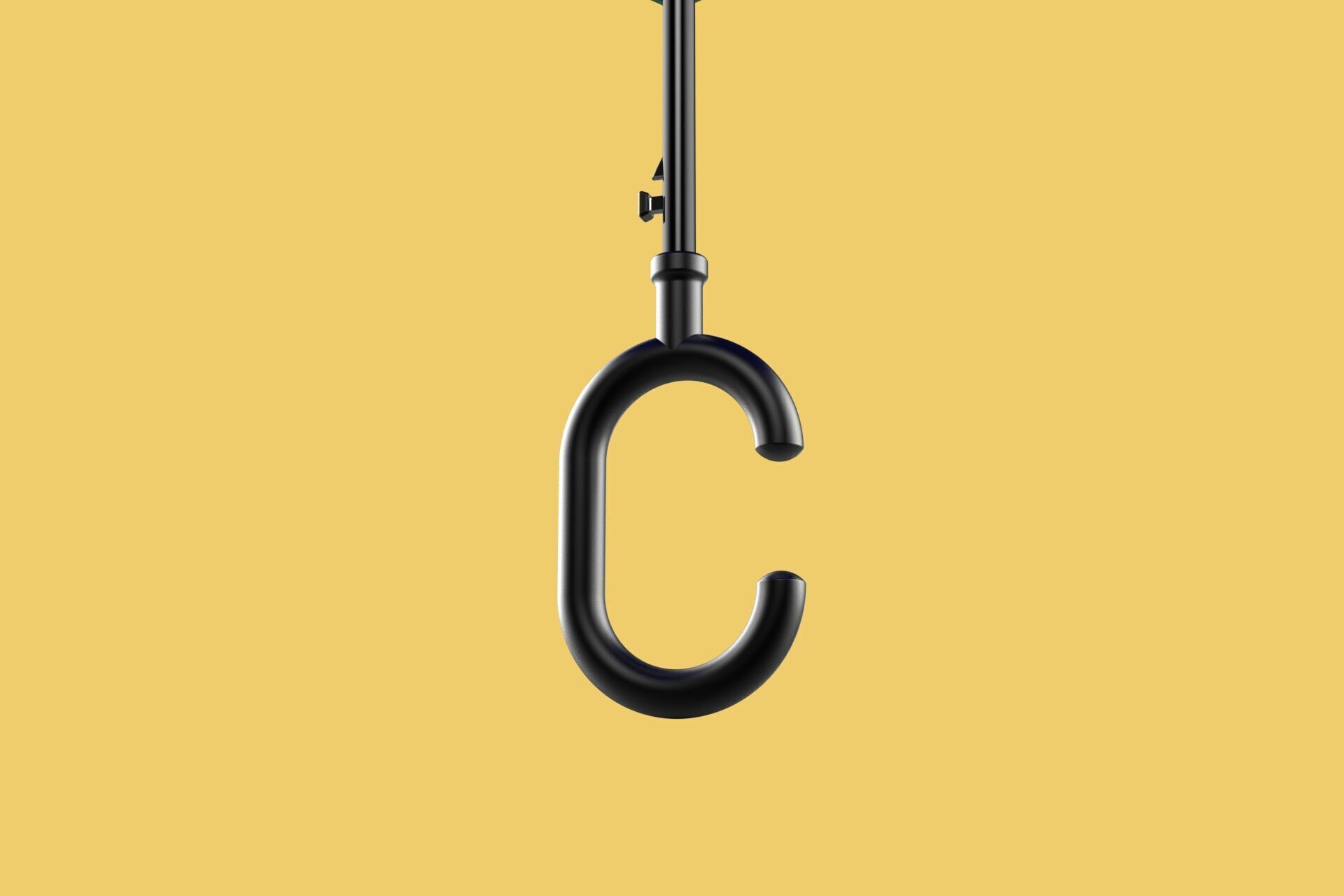 C SHAPE HANDLE STICK INVERTED REVERSE UMBRELLA AUTO FOLDABLE 3D model_12