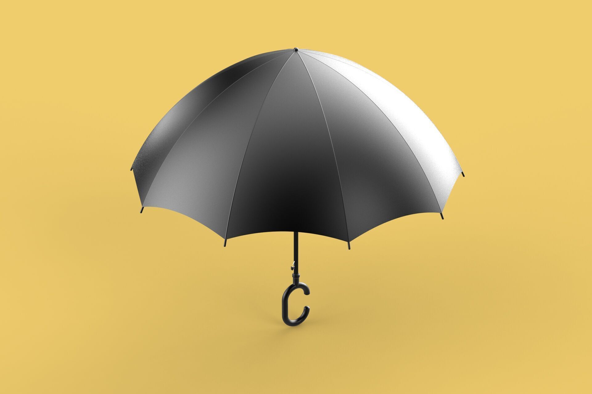 C SHAPE HANDLE STICK INVERTED REVERSE UMBRELLA AUTO FOLDABLE 3D model_11