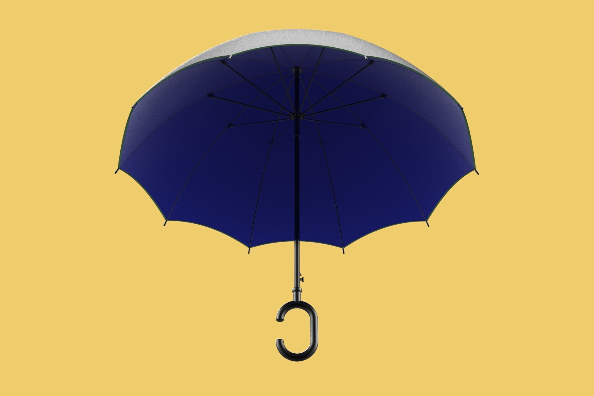 C SHAPE HANDLE STICK INVERTED REVERSE UMBRELLA AUTO FOLDABLE 3D model_3