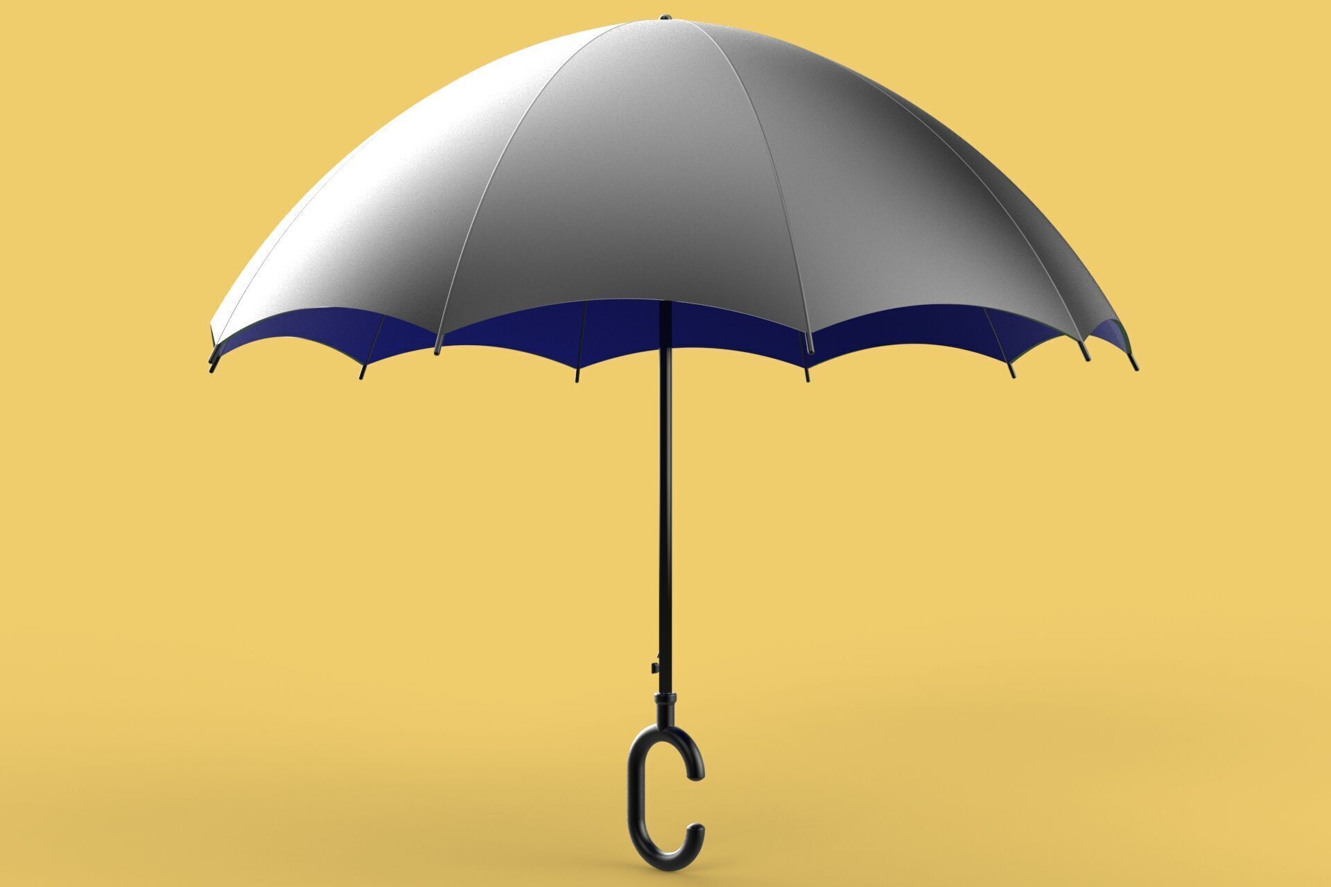 C SHAPE HANDLE STICK INVERTED REVERSE UMBRELLA AUTO FOLDABLE 3D model_14