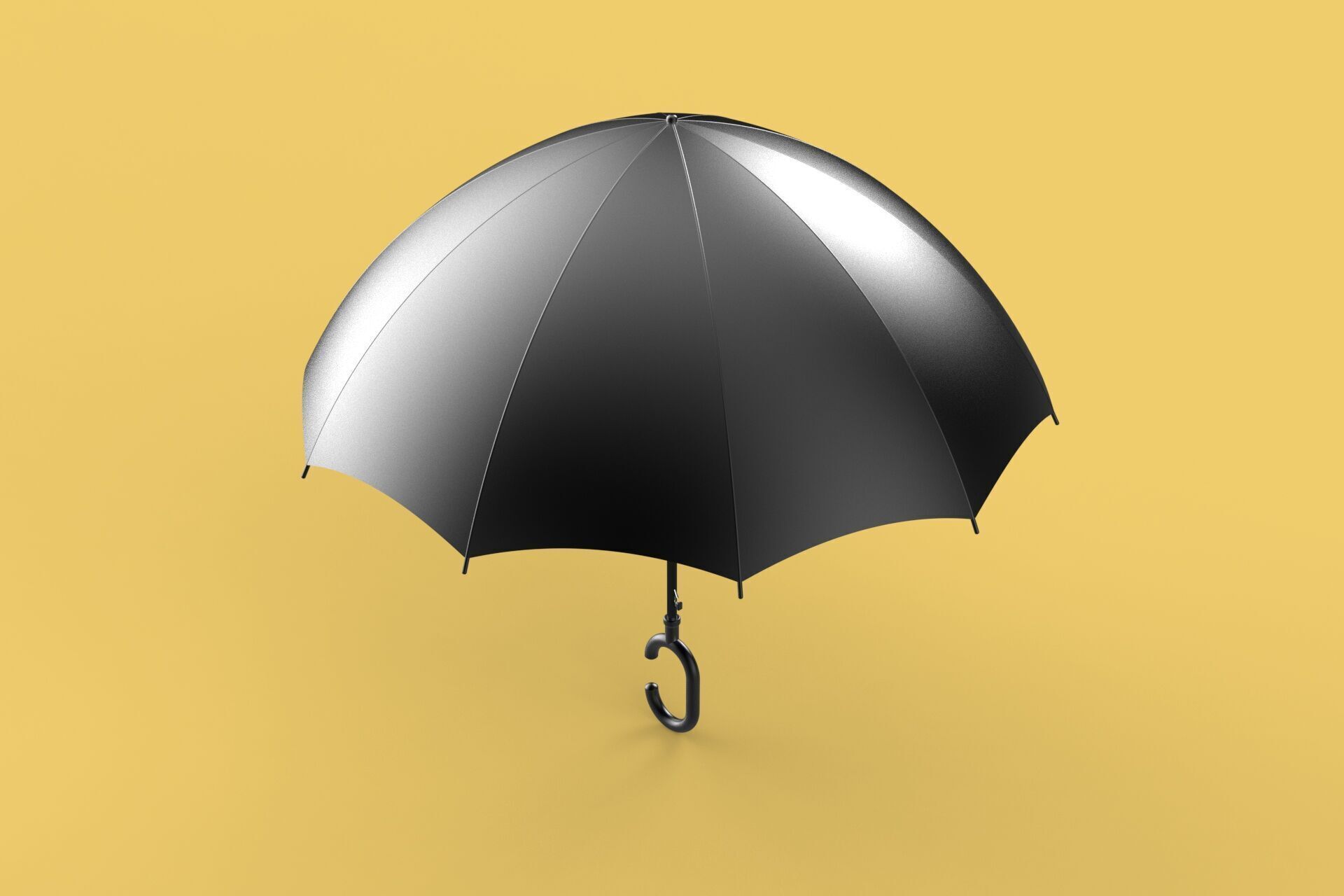 C SHAPE HANDLE STICK INVERTED REVERSE UMBRELLA AUTO FOLDABLE 3D model_10