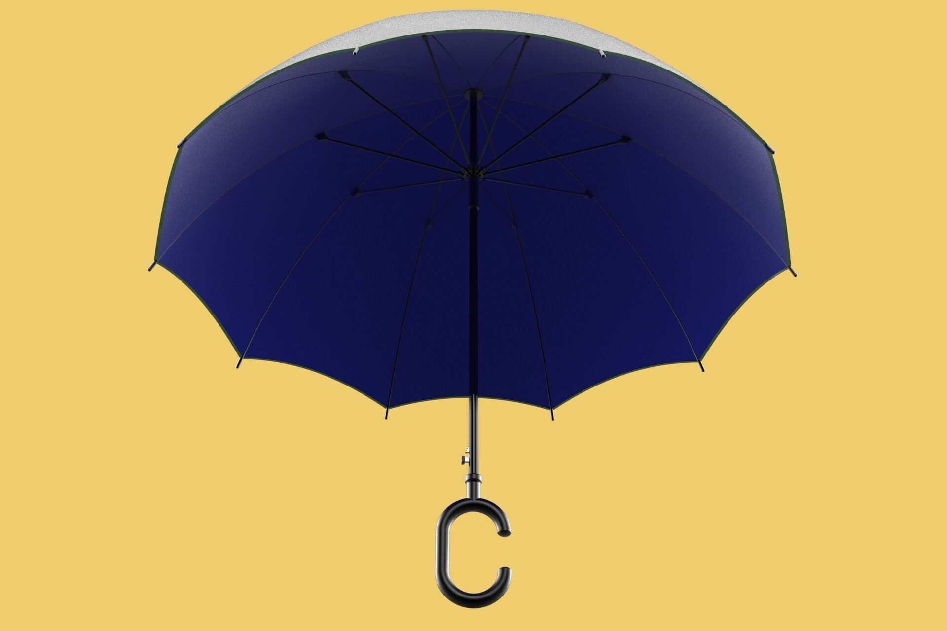 C SHAPE HANDLE STICK INVERTED REVERSE UMBRELLA AUTO FOLDABLE 3D model_6