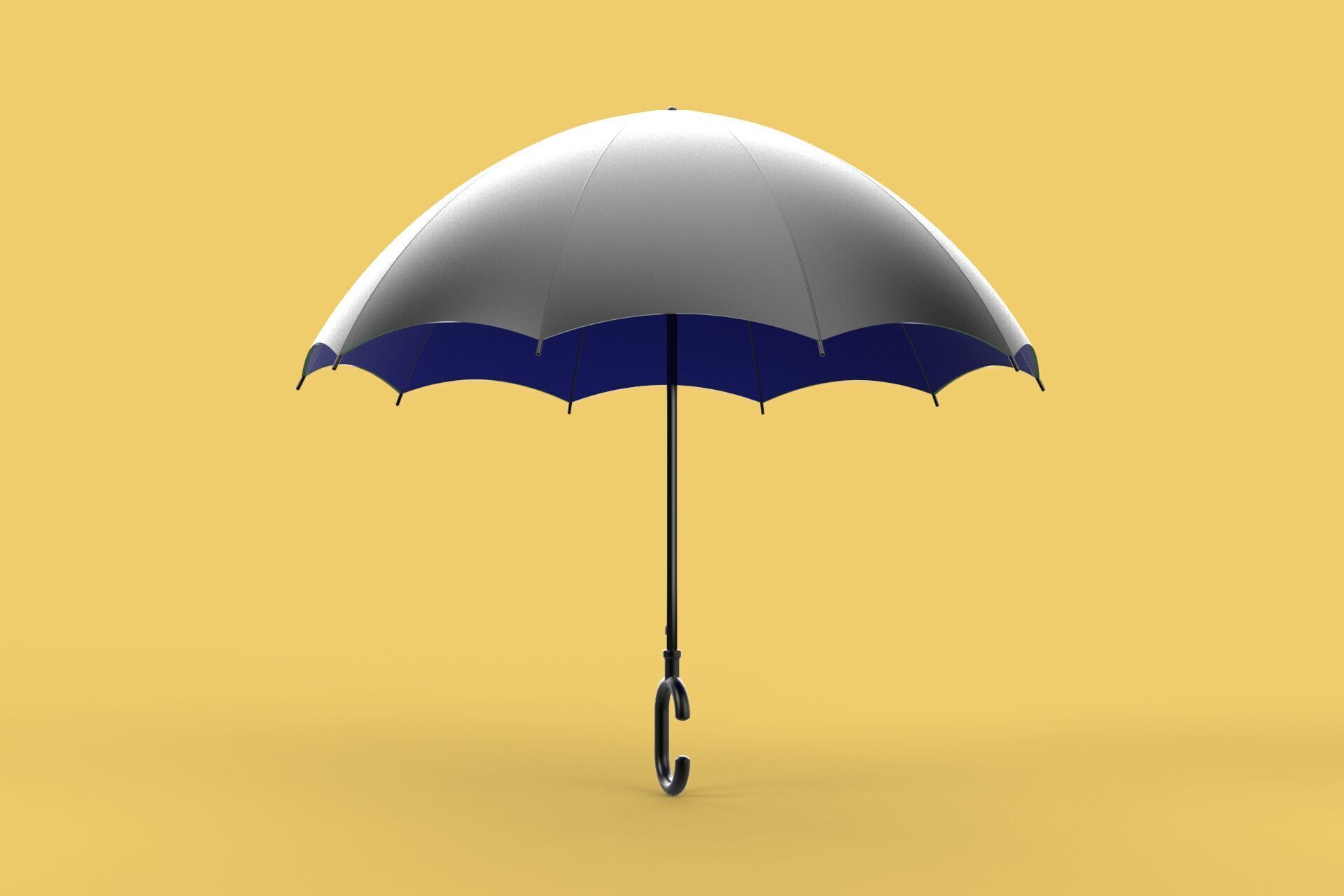 C SHAPE HANDLE STICK INVERTED REVERSE UMBRELLA AUTO FOLDABLE 3D model_24