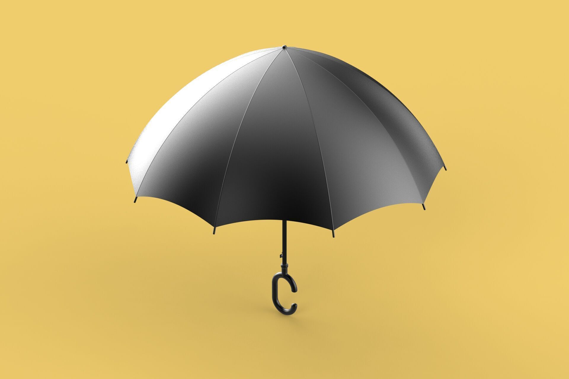 C SHAPE HANDLE STICK INVERTED REVERSE UMBRELLA AUTO FOLDABLE 3D model_13