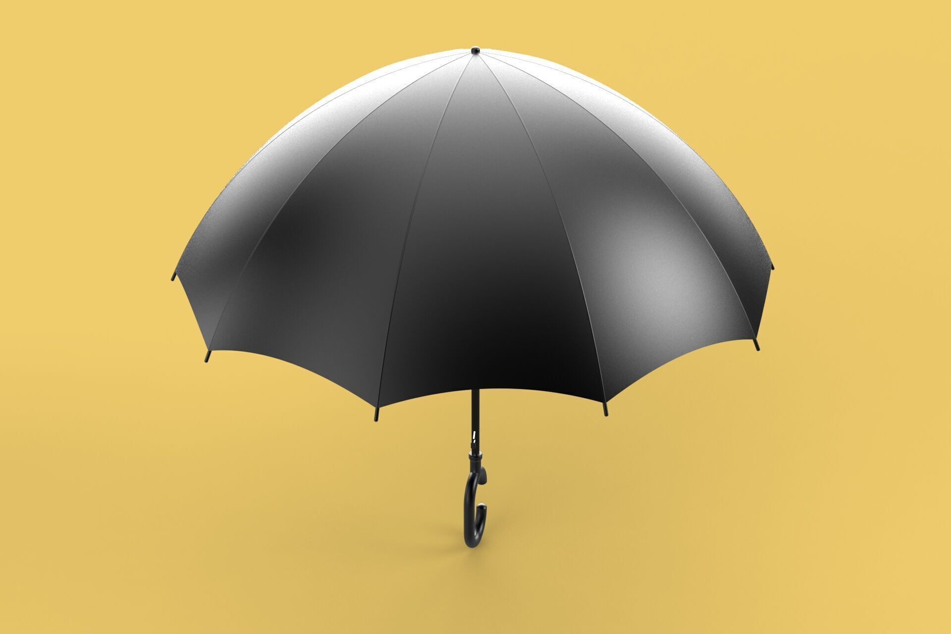 C SHAPE HANDLE STICK INVERTED REVERSE UMBRELLA AUTO FOLDABLE 3D model_23