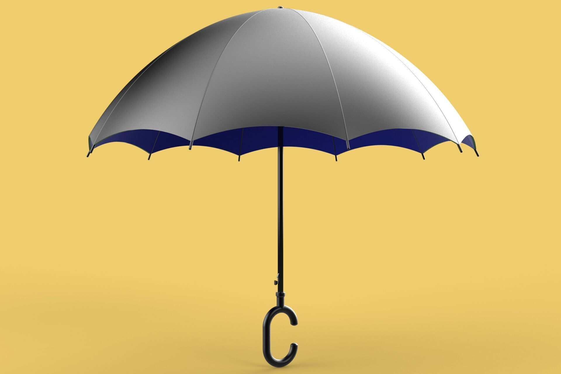 C SHAPE HANDLE STICK INVERTED REVERSE UMBRELLA AUTO FOLDABLE 3D model_15