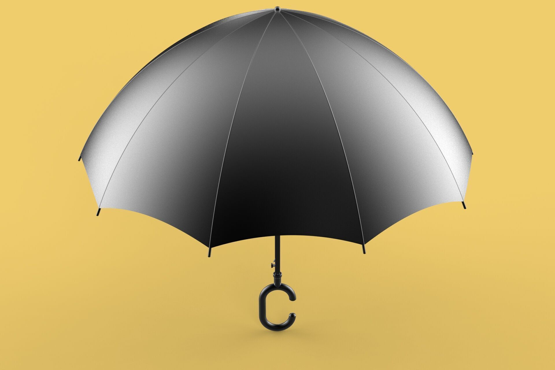 C SHAPE HANDLE STICK INVERTED REVERSE UMBRELLA AUTO FOLDABLE 3D model_7